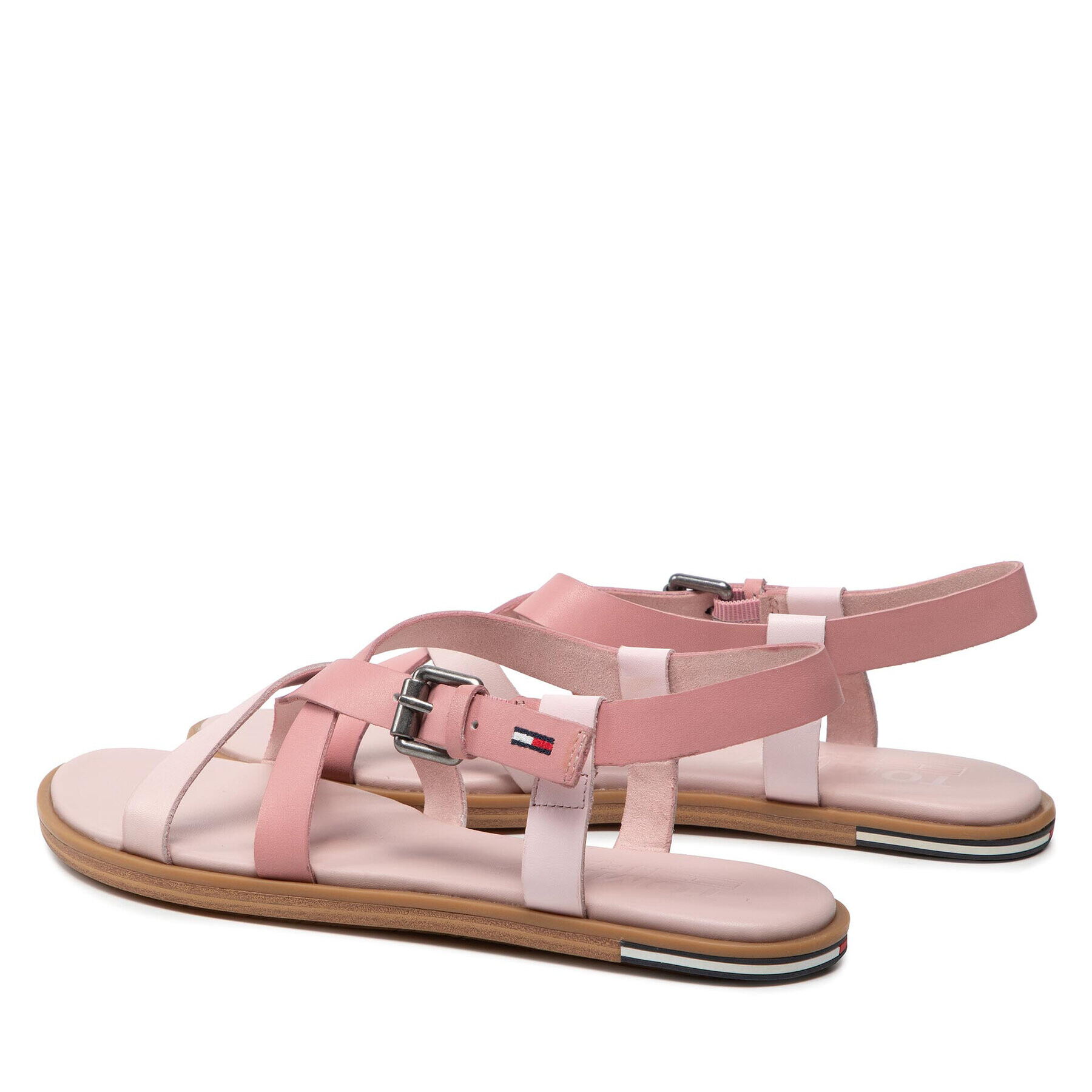 Tommy Jeans Сандали Leather Sandal EN0EN01809 Розов - Pepit.bg