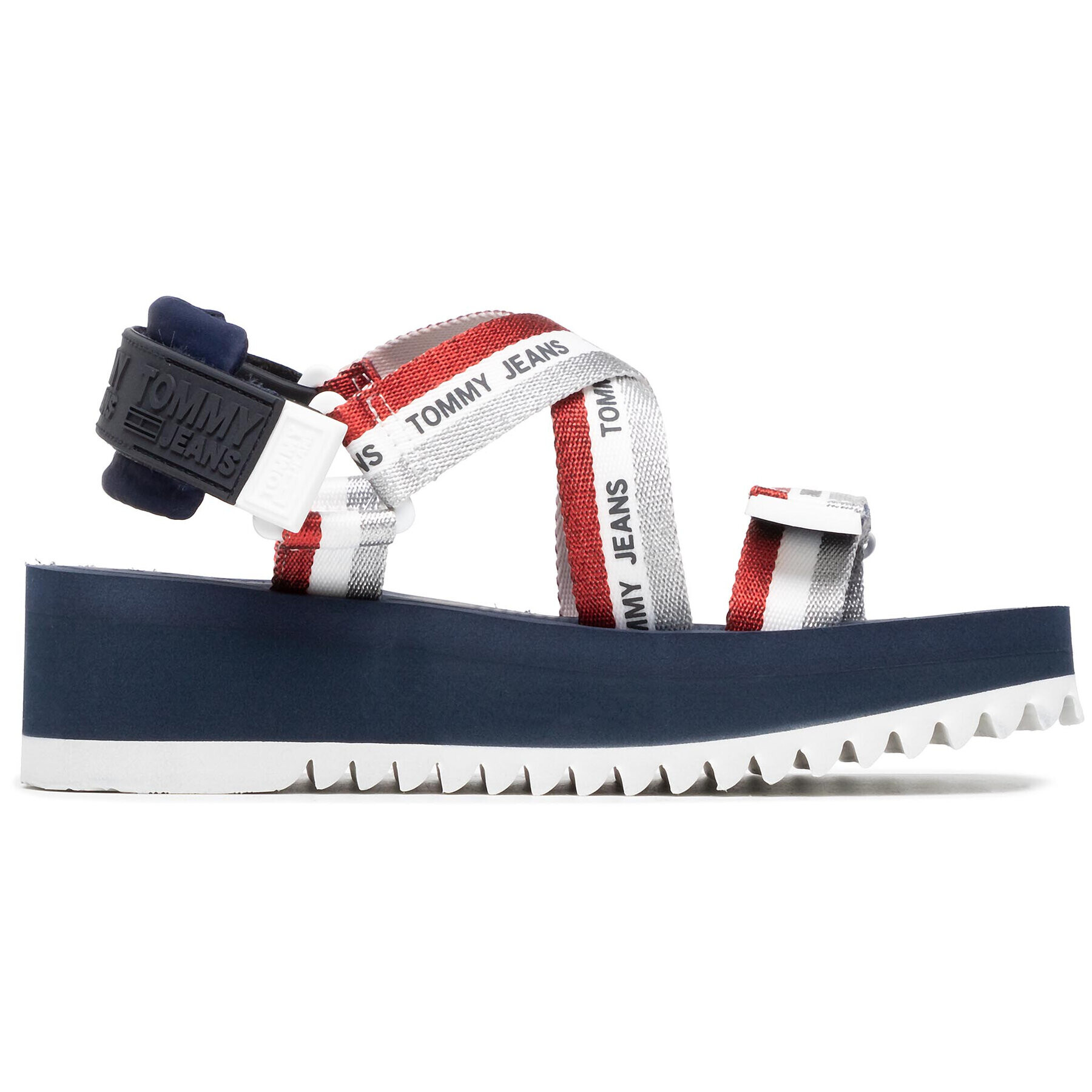 Tommy Jeans Сандали Lurex Webbing Strappy Sandal EN0EN01325 Цветен - Pepit.bg