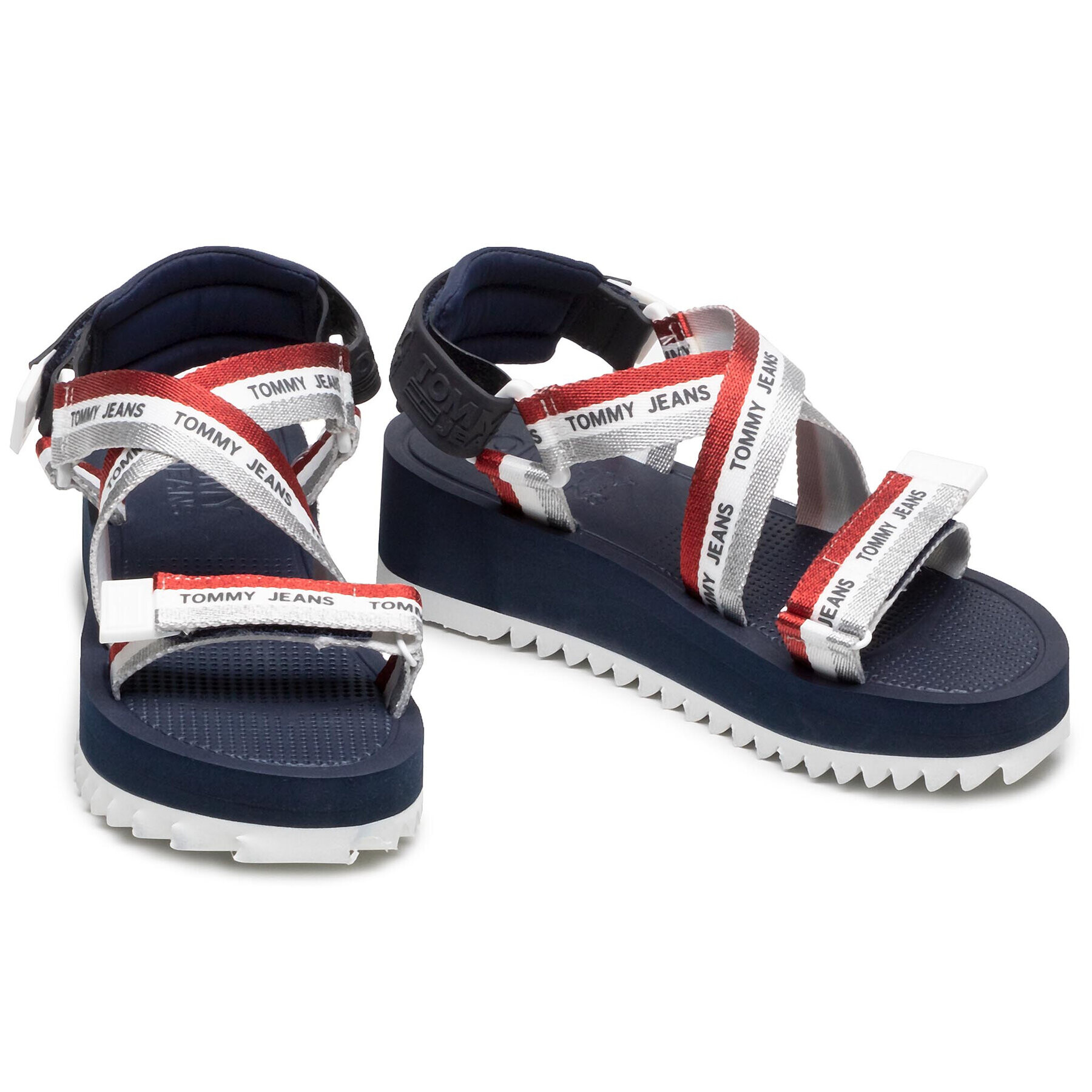 Tommy Jeans Сандали Lurex Webbing Strappy Sandal EN0EN01325 Цветен - Pepit.bg