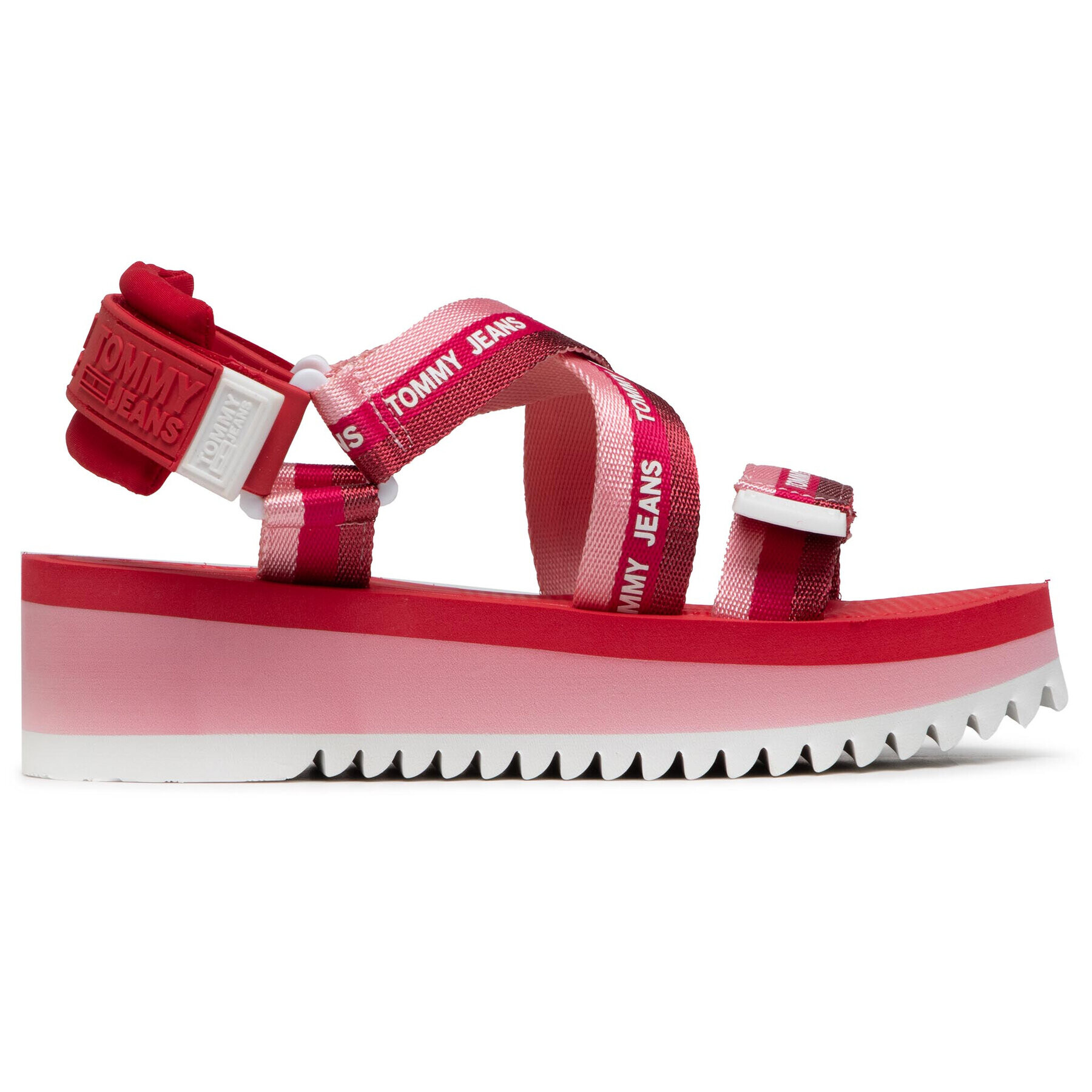 Tommy Jeans Сандали Lurex Webbing Strappy Sandal EN0EN01325 Розов - Pepit.bg