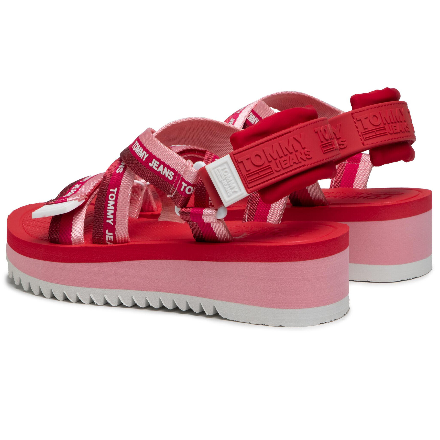 Tommy Jeans Сандали Lurex Webbing Strappy Sandal EN0EN01325 Розов - Pepit.bg