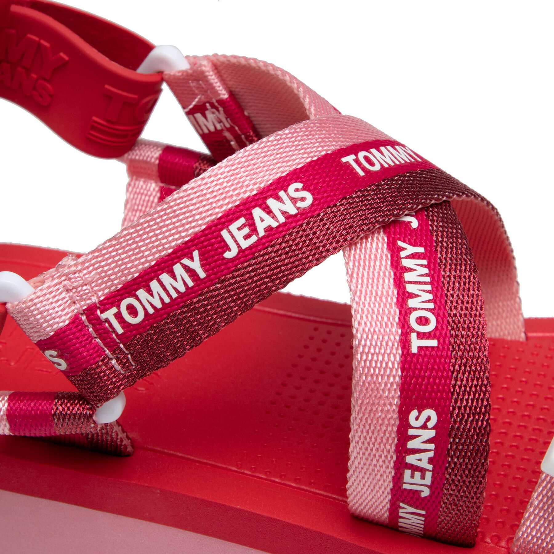 Tommy Jeans Сандали Lurex Webbing Strappy Sandal EN0EN01325 Розов - Pepit.bg