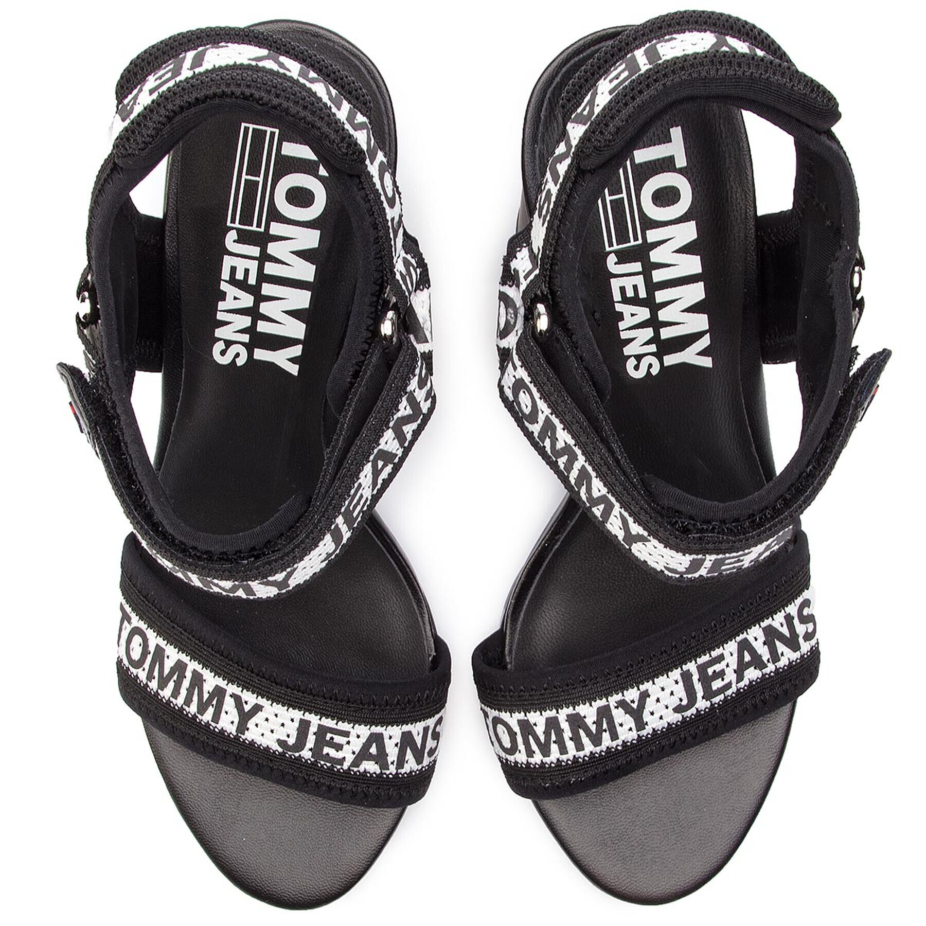 Tommy Jeans Сандали Mesh Webbing Heeld Sandal EN0EN00450 Черен - Pepit.bg