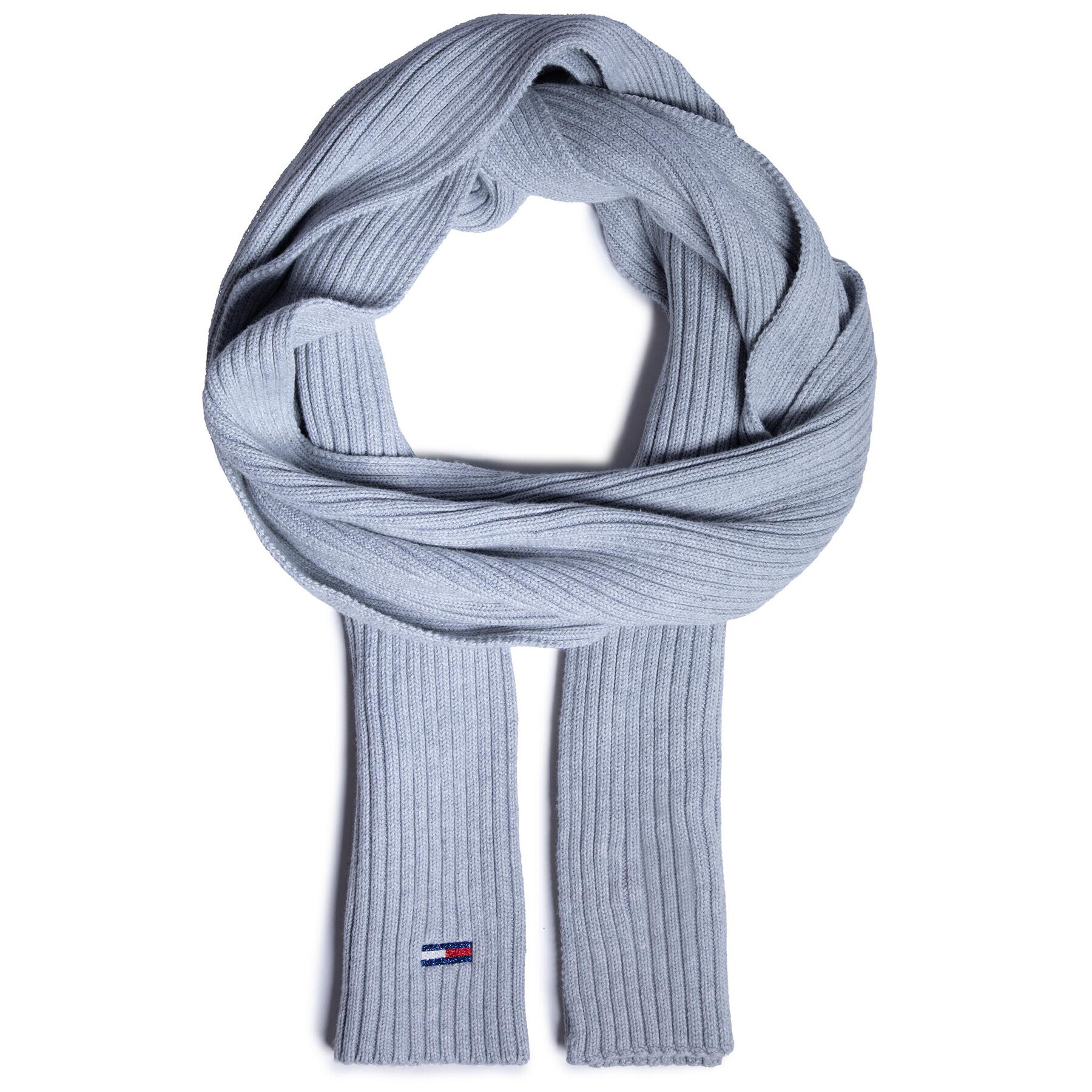 Tommy Jeans Шал Tjw Basic Flag Rib Scarf AW0AW09008 Сив - Pepit.bg