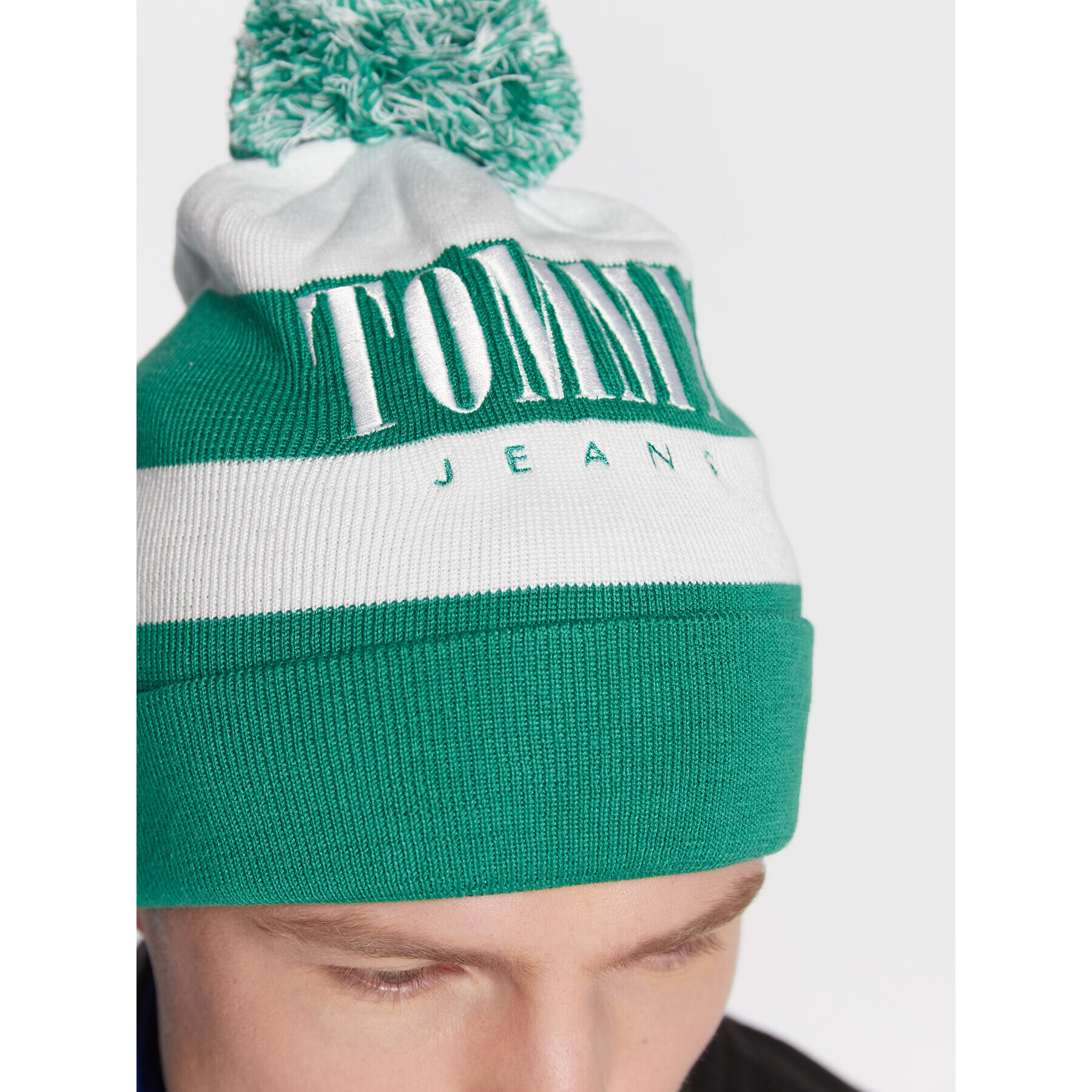 Tommy Jeans Шапка AM0AM10401 Зелен - Pepit.bg