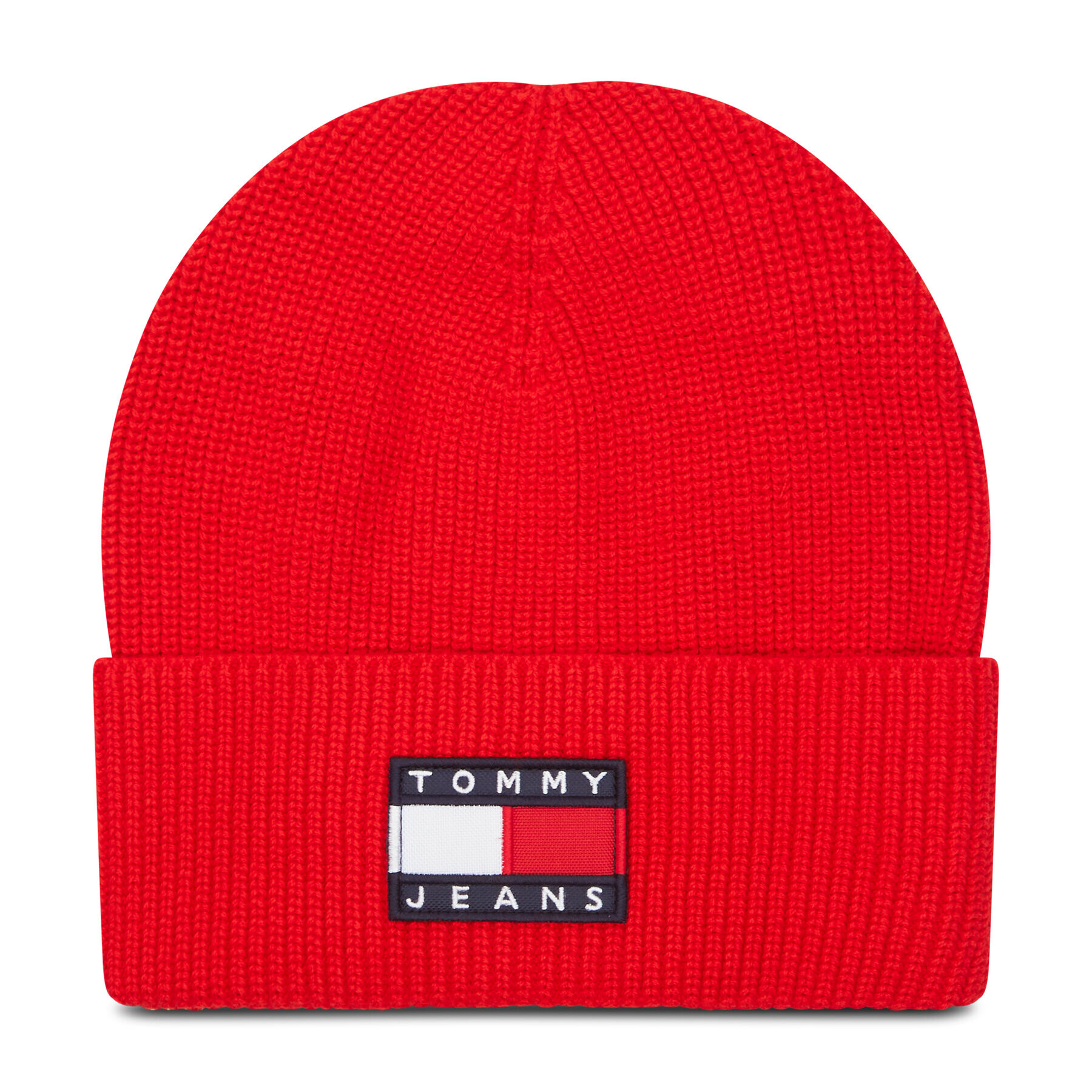 Tommy Jeans Шапка Heritage Beanie AM0AM06644 Червен - Pepit.bg