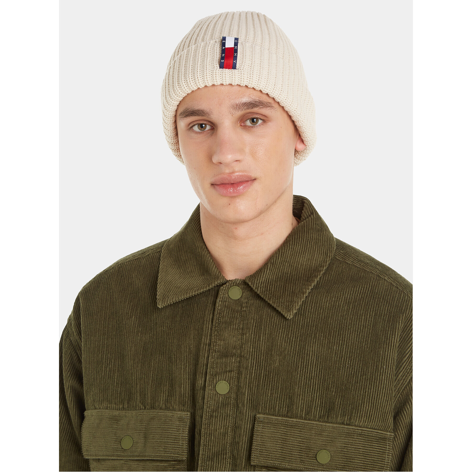 Tommy Jeans Шапка Im Tju Unisex Beanie AU0AU01808 Бежов - Pepit.bg