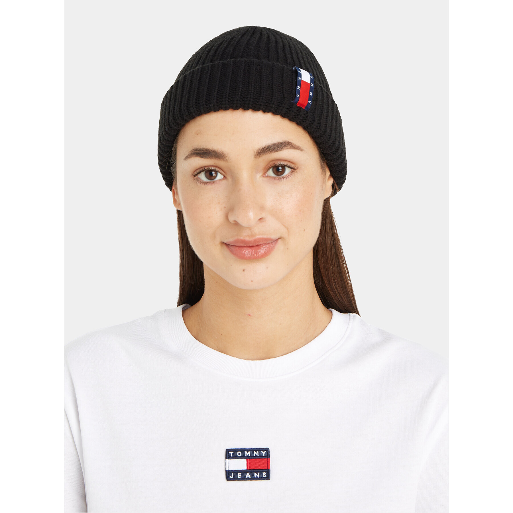 Tommy Jeans Шапка Im Tju Unisex Beanie AU0AU01808 Черен - Pepit.bg