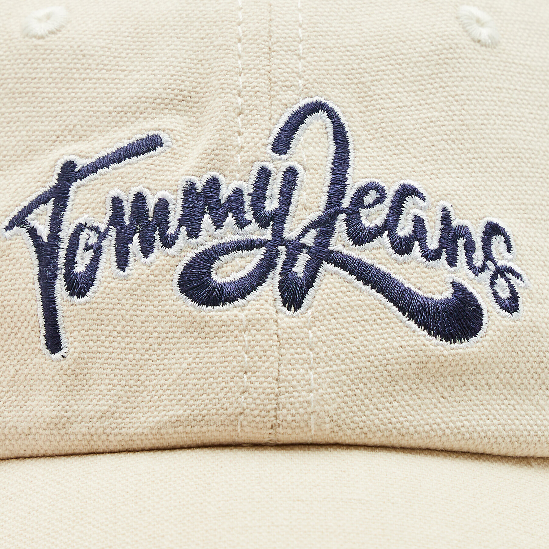 Tommy Jeans Шапка с козирка Canvas Summer AW0AW14606 Екрю - Pepit.bg