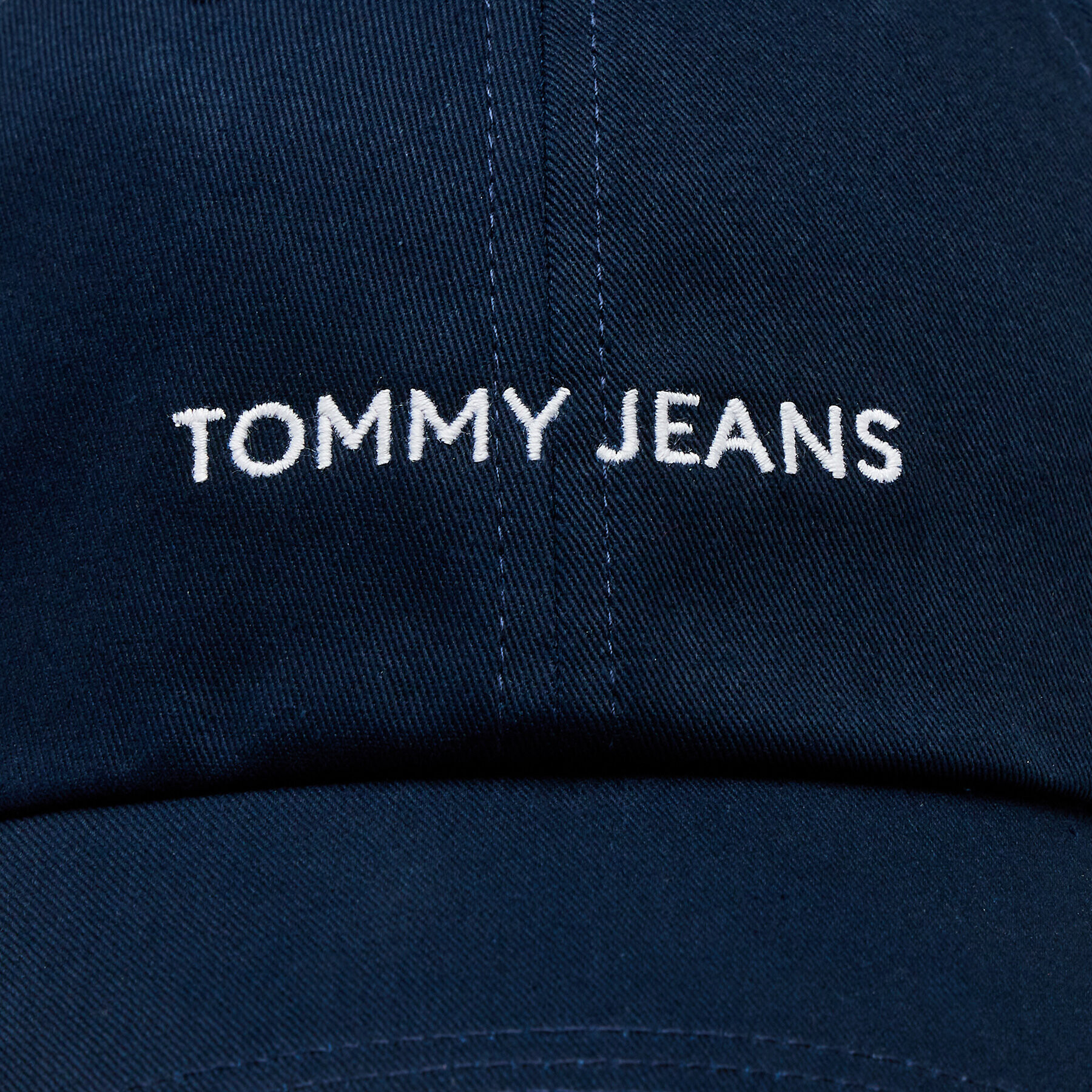 Tommy Jeans Шапка с козирка Linear Logo AW0AW15845 Тъмносин - Pepit.bg