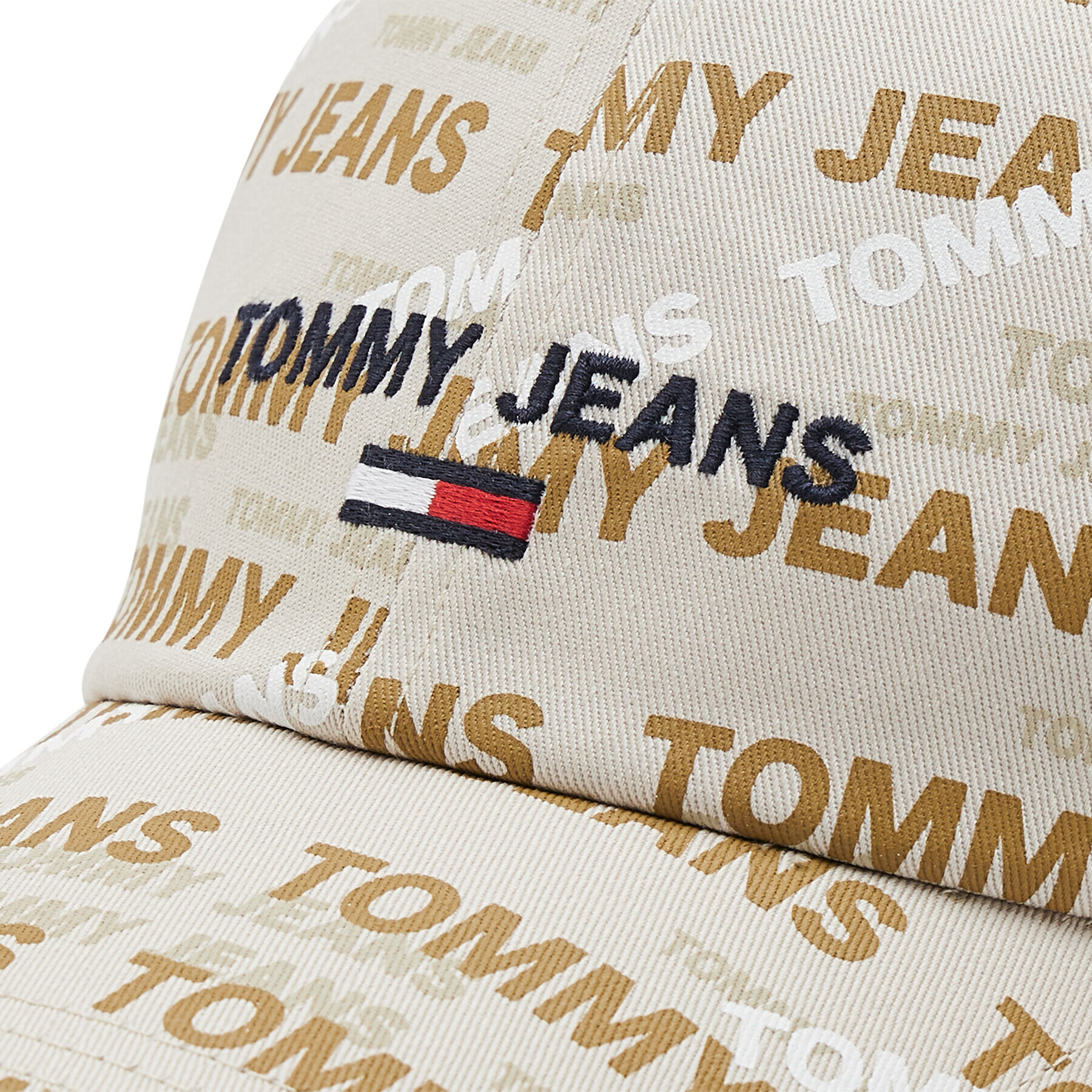 Tommy Jeans Шапка с козирка Sport Printed AM0AM09514 Бежов - Pepit.bg