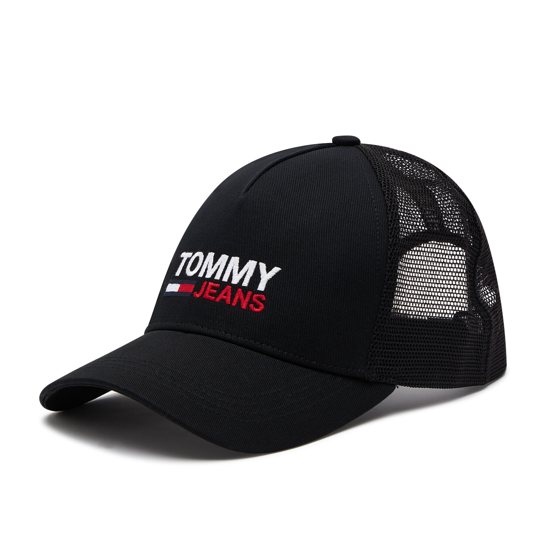 Tommy Jeans Шапка с козирка Tjm Flag Trucker AM0AM07172 Черен - Pepit.bg