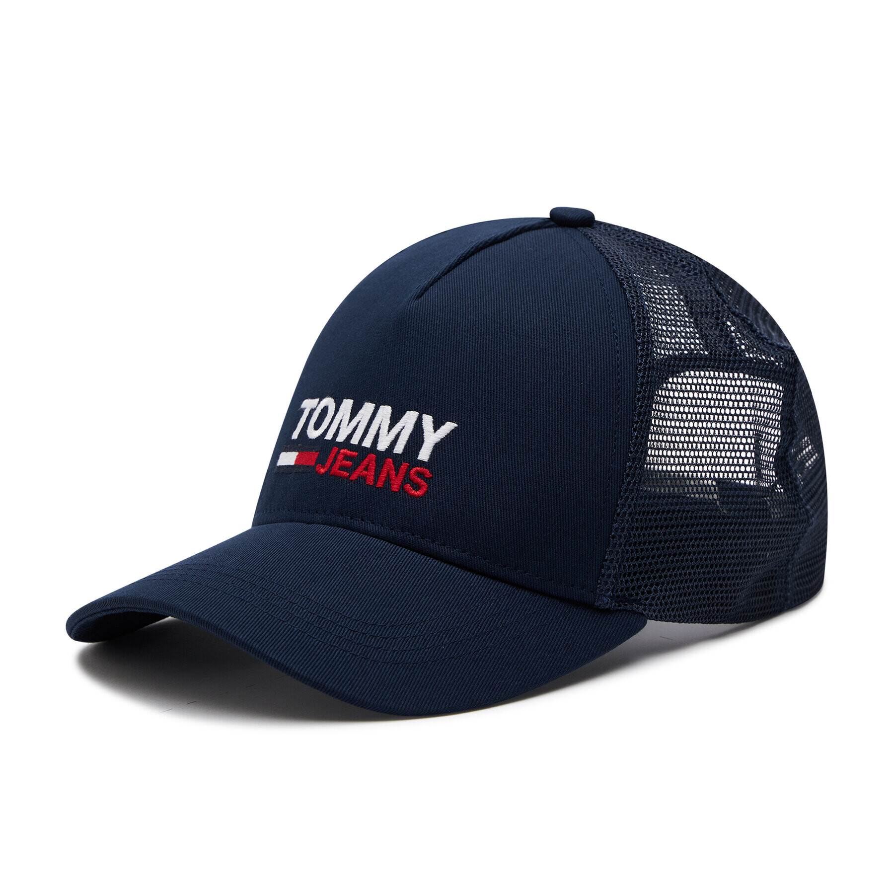 Tommy Jeans Шапка с козирка Tjm Flag Trucker AM0AM07172 Тъмносин - Pepit.bg