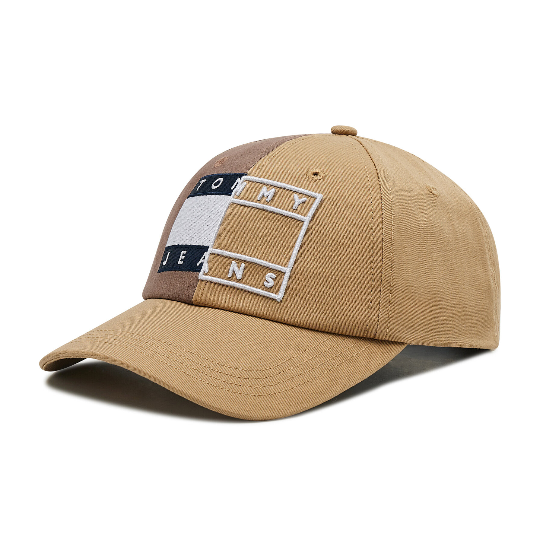 Tommy Jeans Шапка с козирка Tjm Heritage Cap Spliced AM0AM08493 Кафяв - Pepit.bg