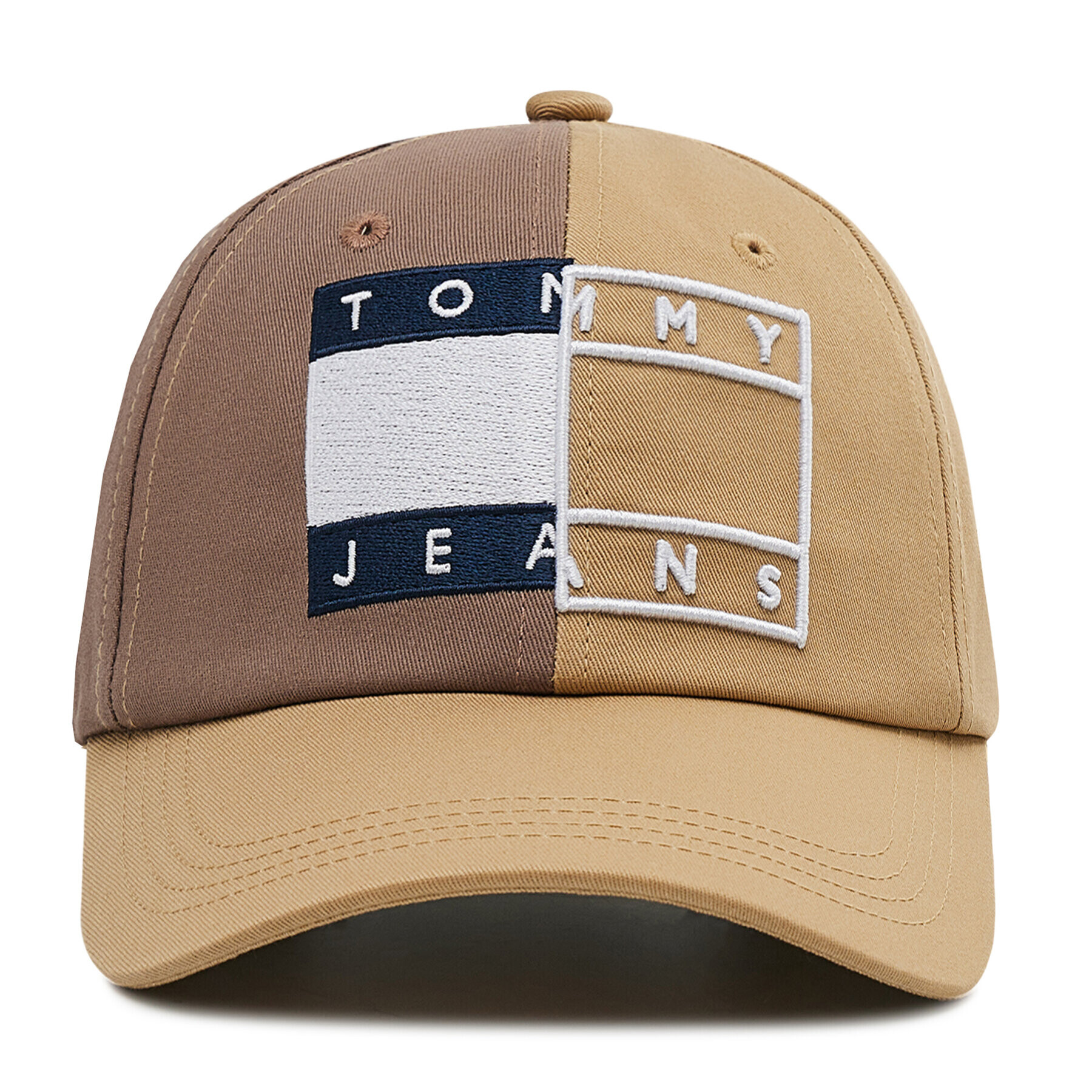 Tommy Jeans Шапка с козирка Tjm Heritage Cap Spliced AM0AM08493 Кафяв - Pepit.bg