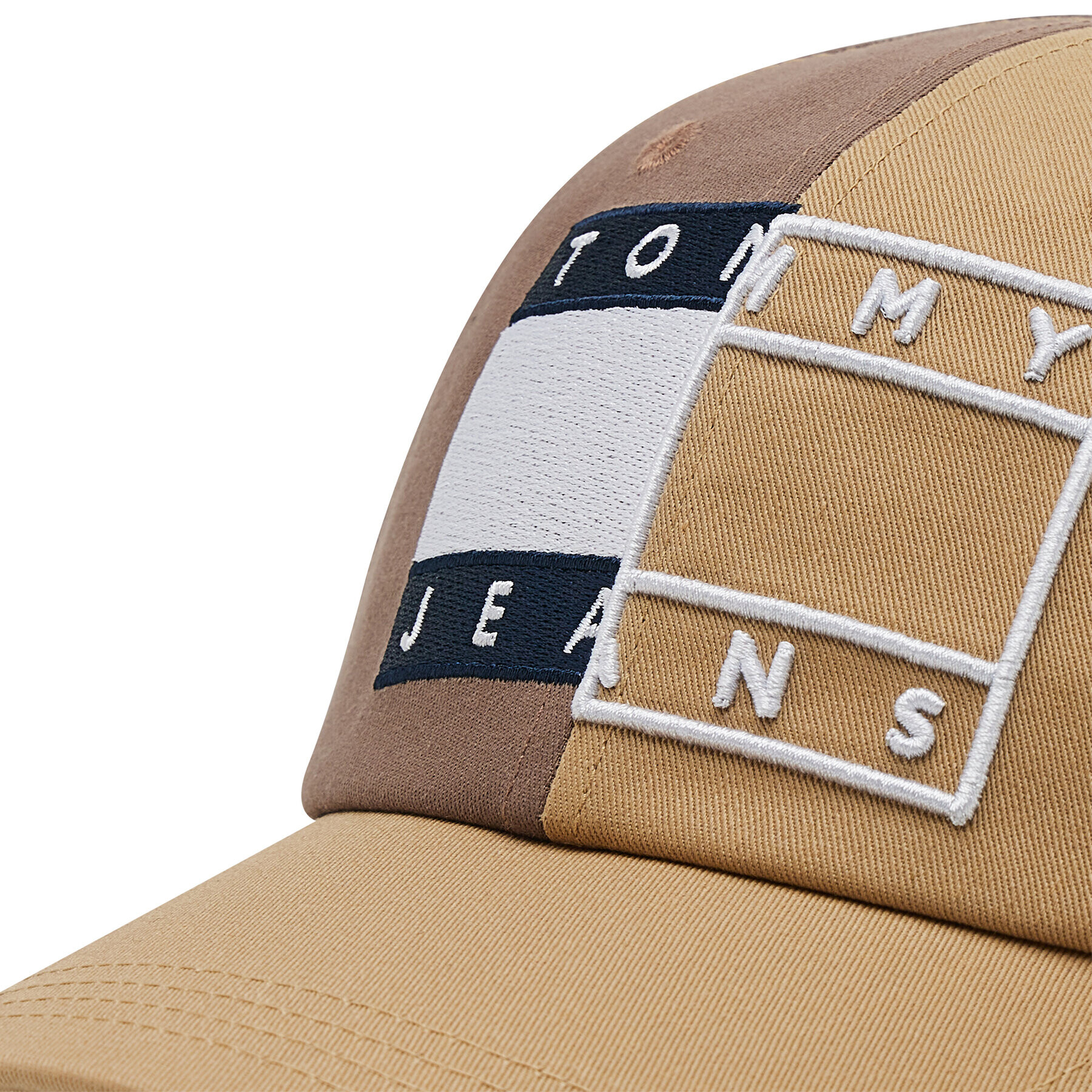 Tommy Jeans Шапка с козирка Tjm Heritage Cap Spliced AM0AM08493 Кафяв - Pepit.bg