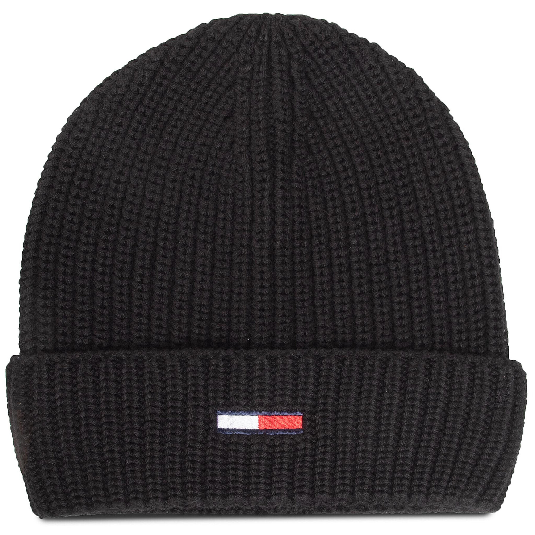 Tommy Jeans Шапка Tjm Basic Flag Rib Beanie AM0AM05191 Черен - Pepit.bg