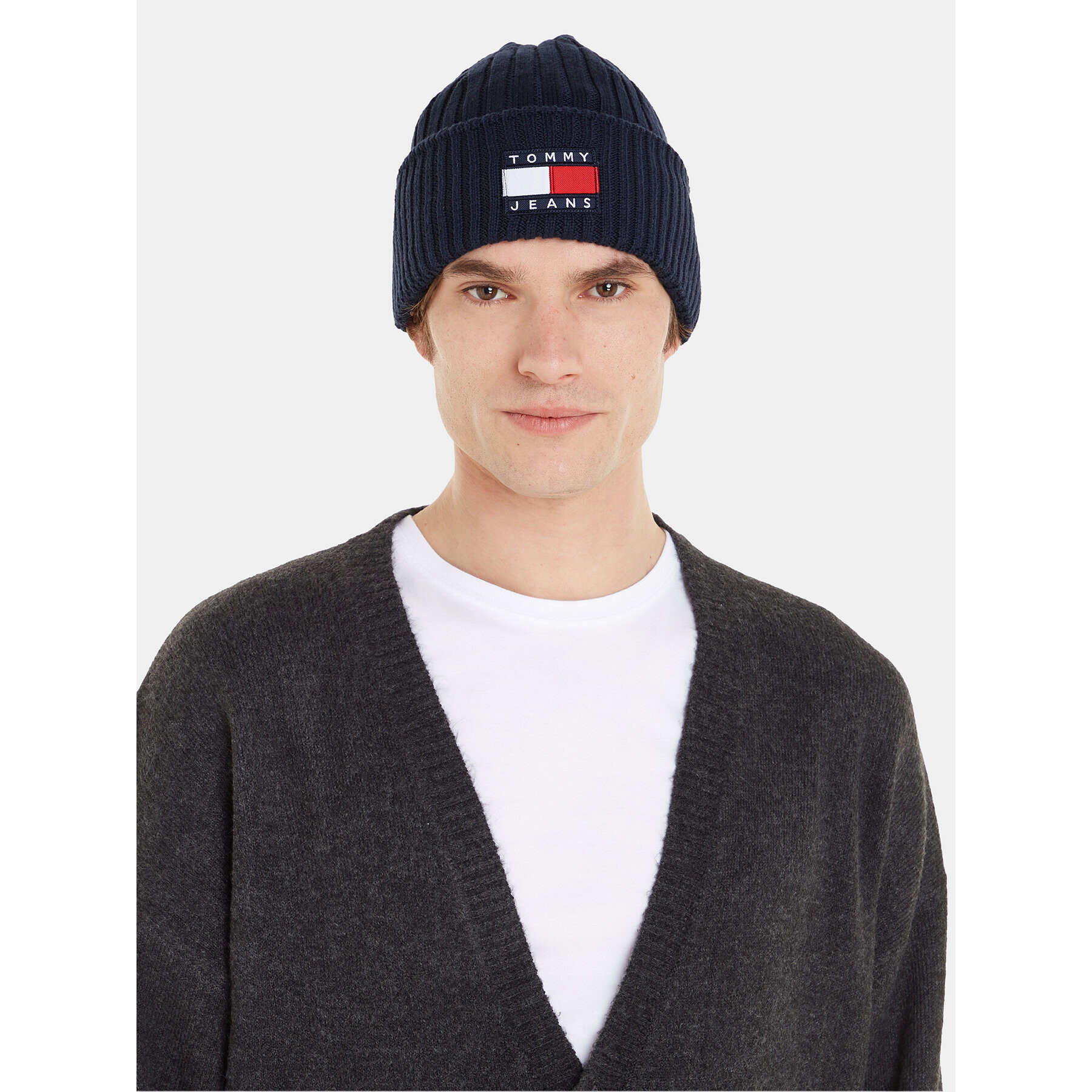 Tommy Jeans Шапка Tjm Heritage Archive Beanie AM0AM11689 Тъмносин - Pepit.bg