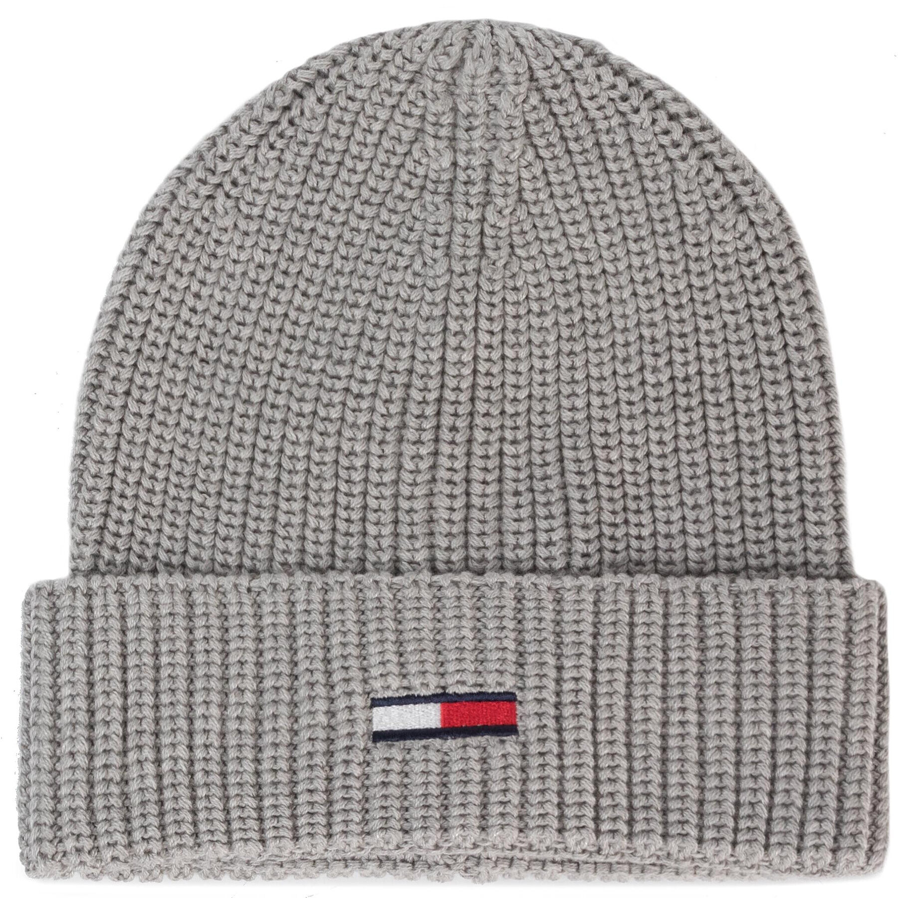 Tommy Jeans Шапка Tjw Basic Flag Rib Beanie AW0AW07223 Сив - Pepit.bg