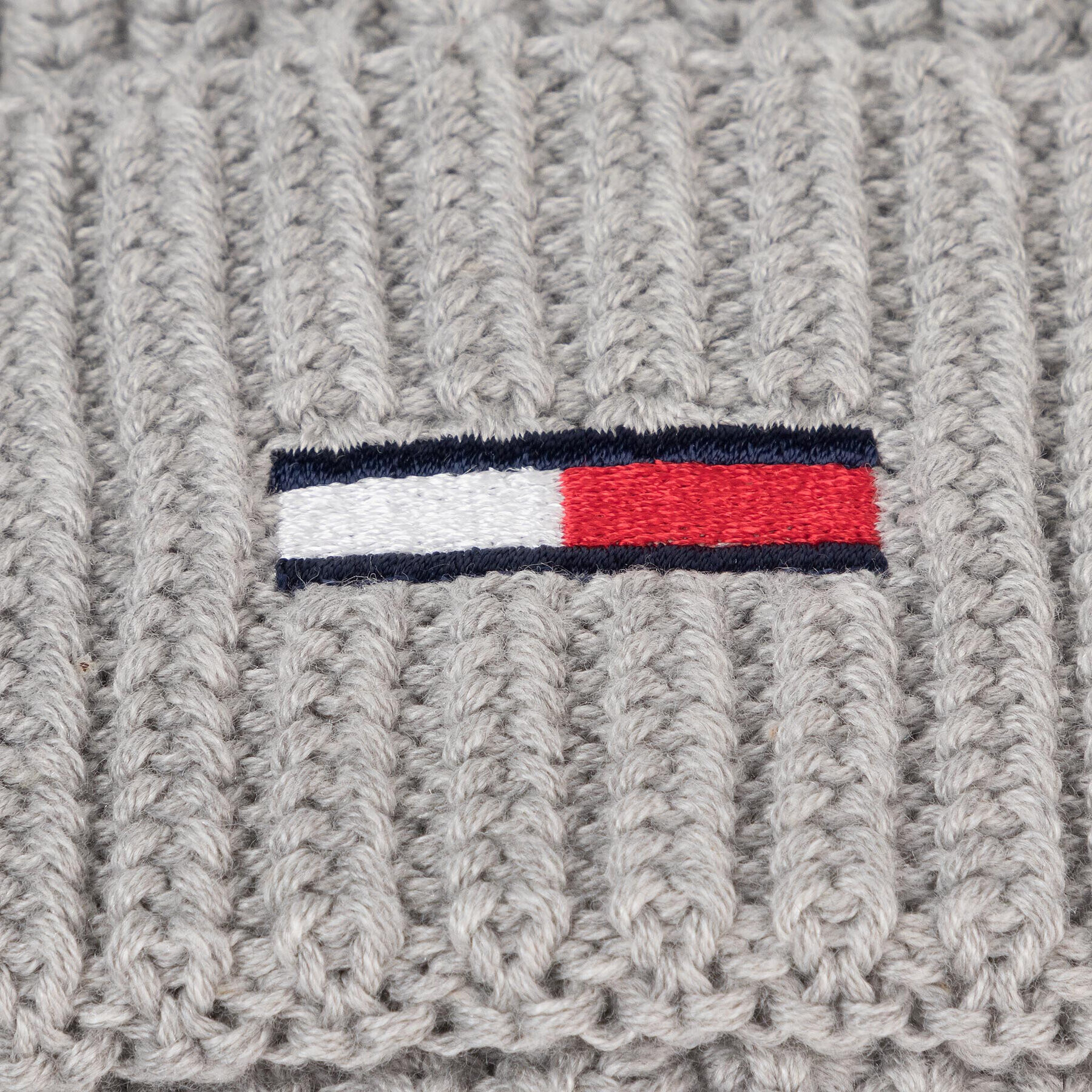 Tommy Jeans Шапка Tjw Basic Flag Rib Beanie AW0AW07223 Сив - Pepit.bg