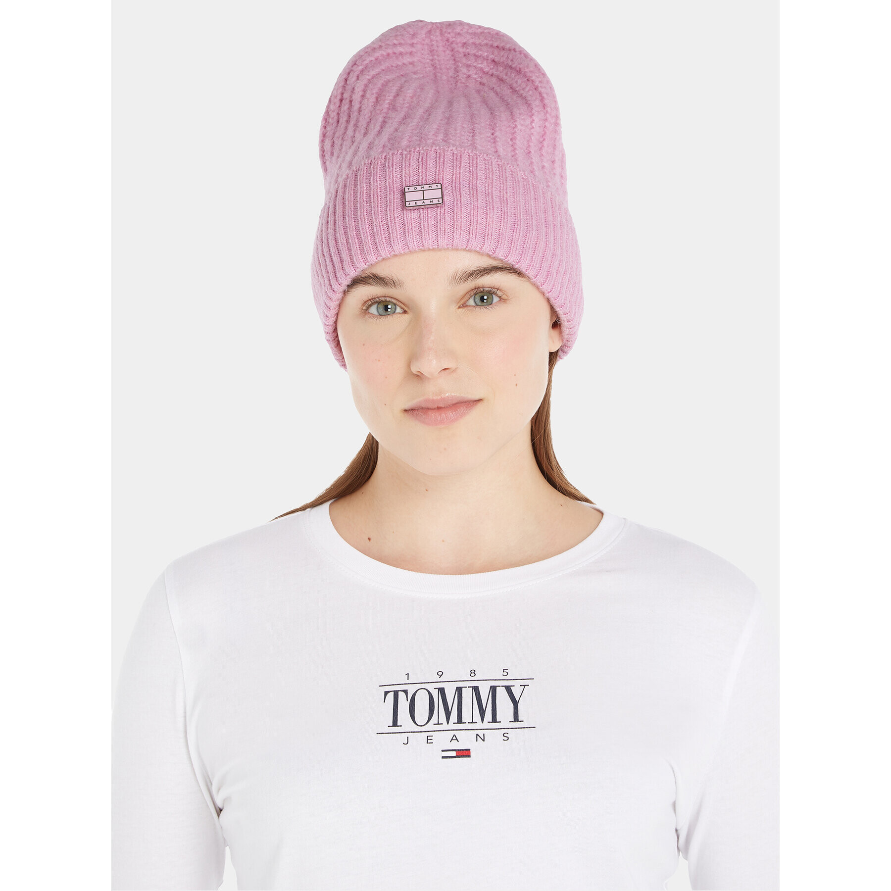 Tommy Jeans Шапка Tjw Cosy Knit Beanie AW0AW15462 Розов - Pepit.bg