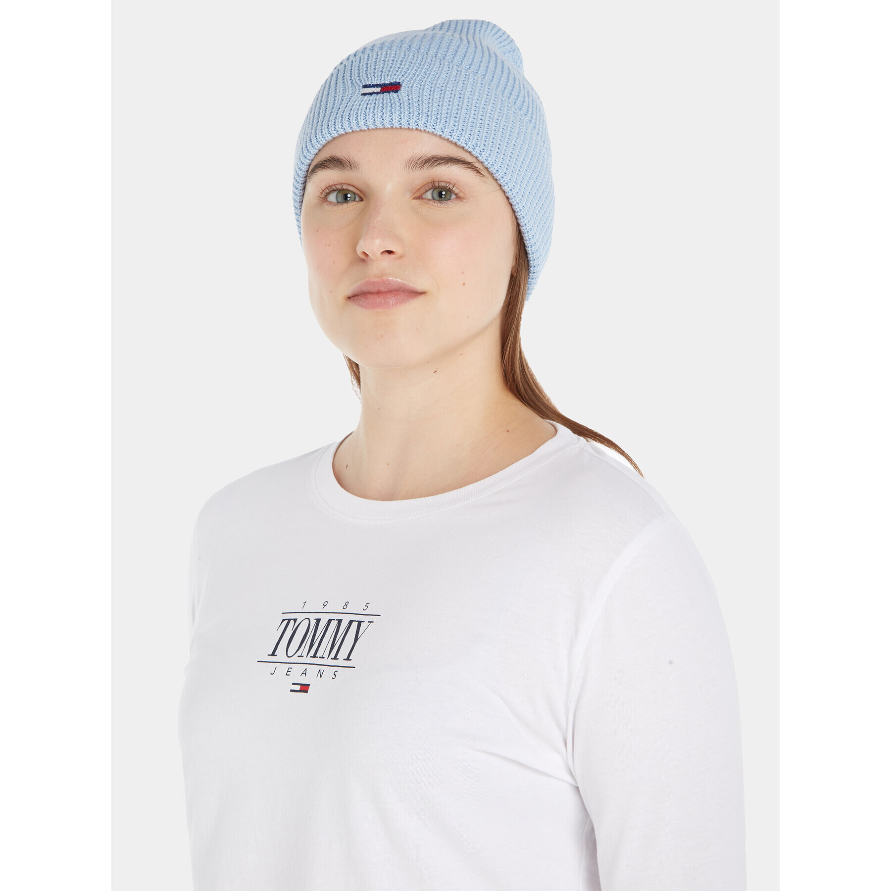 Tommy Jeans Шапка Tjw Flag Beanie AW0AW15474 Син - Pepit.bg