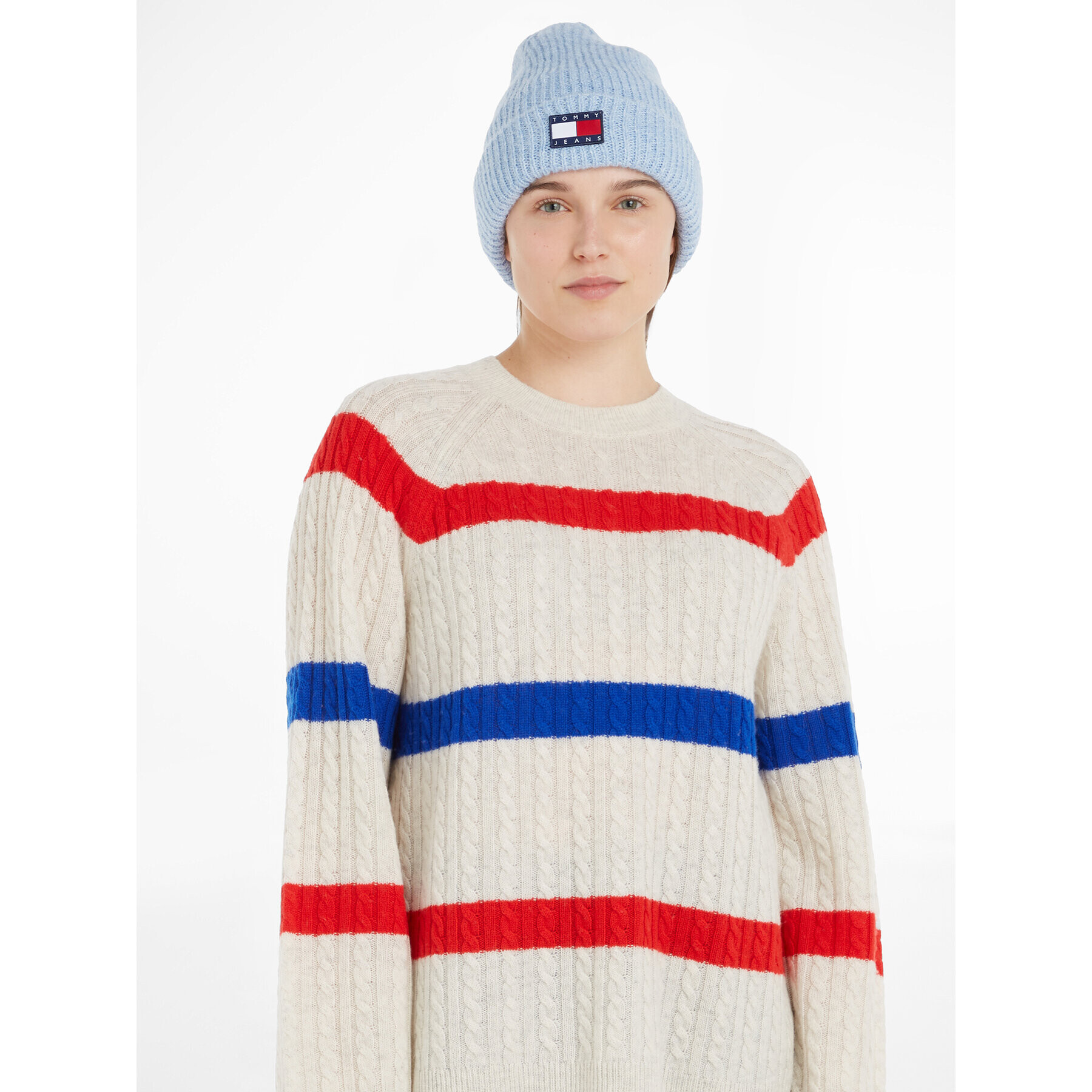 Tommy Jeans Шапка Tjw Soft Ready Beanie AW0AW15464 Син - Pepit.bg