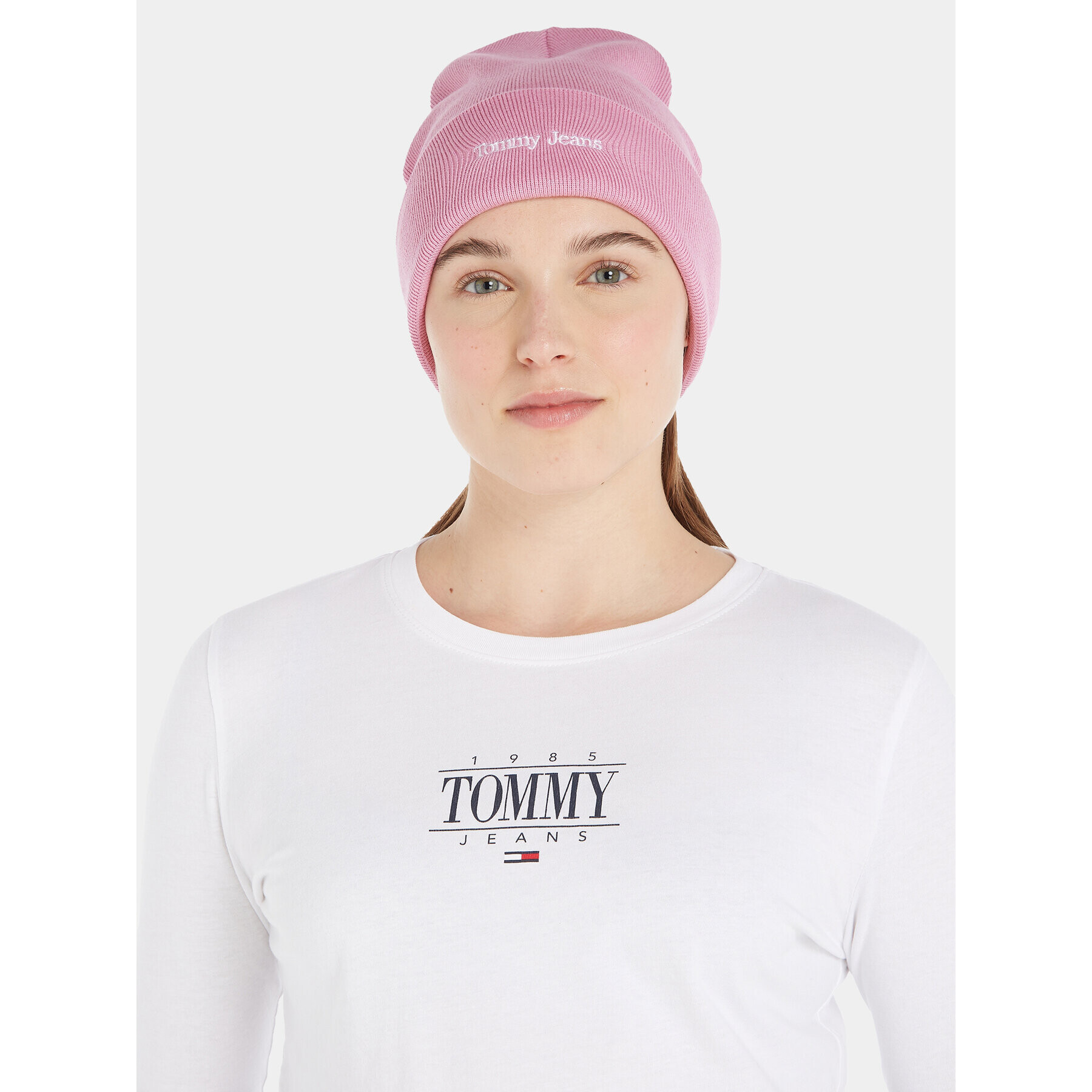 Tommy Jeans Шапка Tjw Sport Beanie AW0AW15473 Розов - Pepit.bg