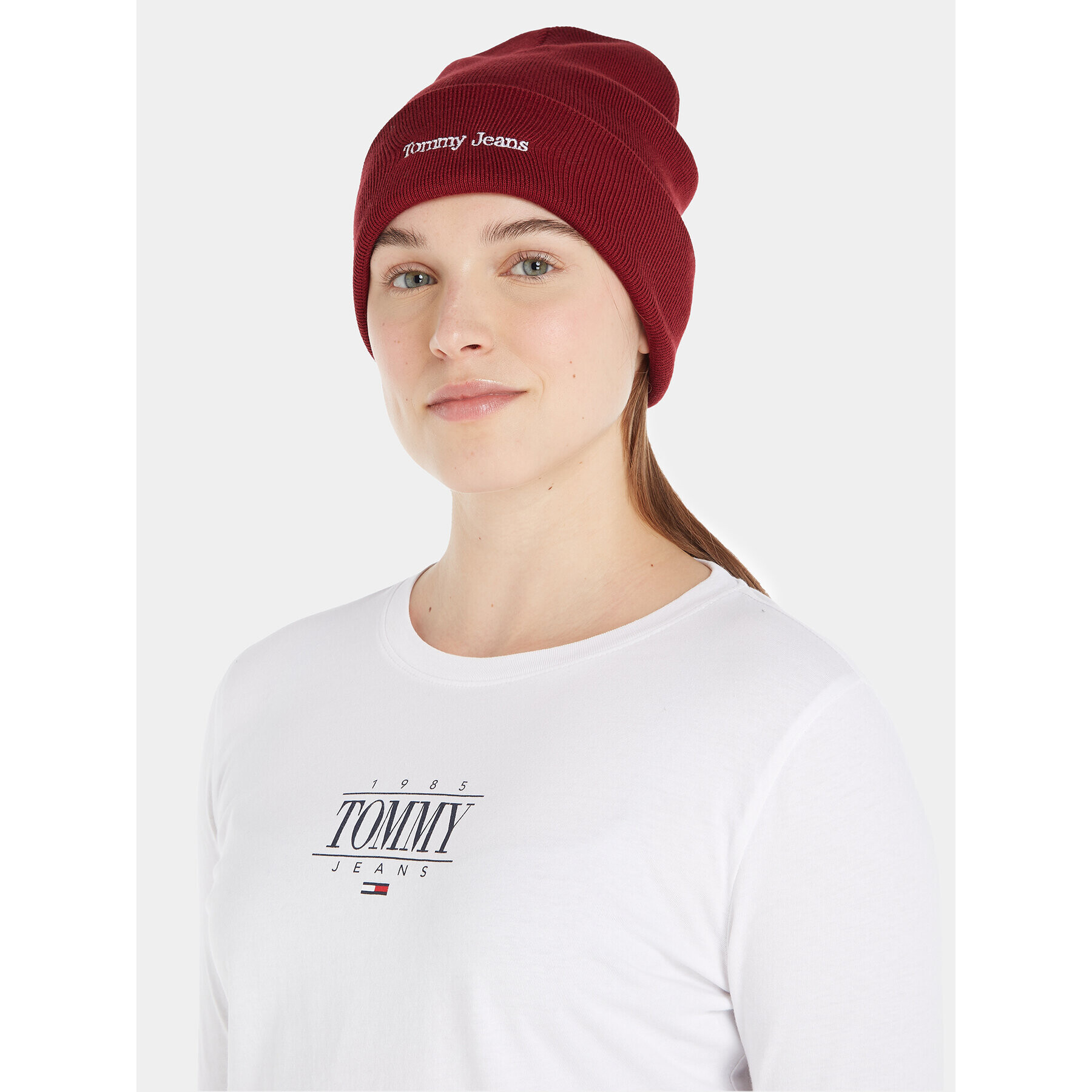 Tommy Jeans Шапка Tjw Sport Beanie AW0AW15473 Виолетов - Pepit.bg