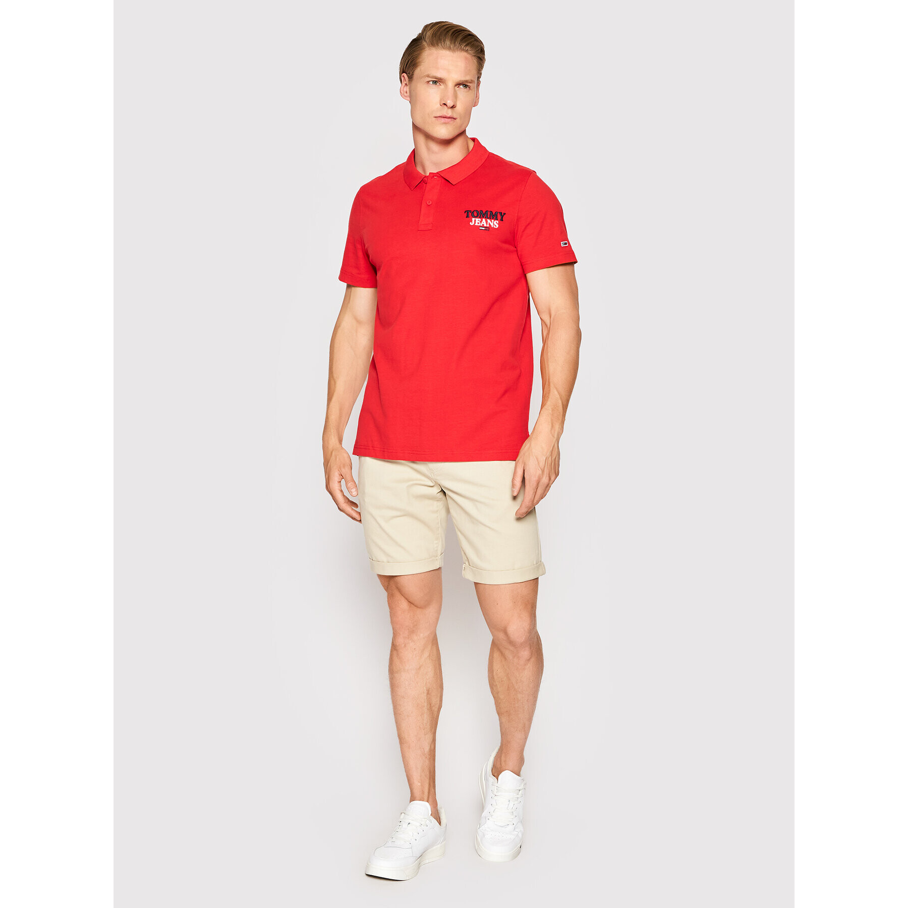 Tommy Jeans Шорти от плат Scanton DM0DM13221 Бежов Slim Fit - Pepit.bg