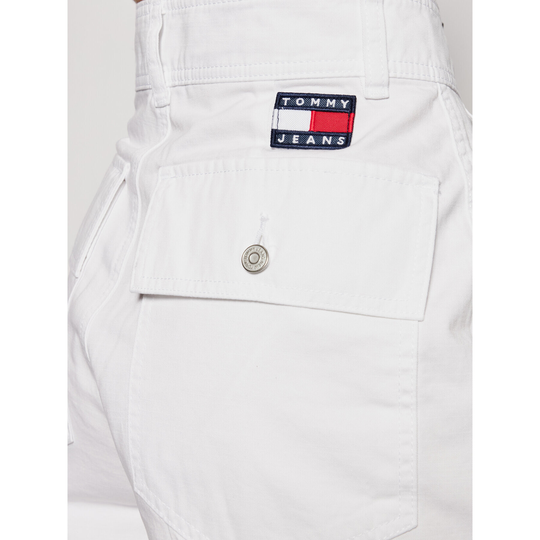 Tommy Jeans Шорти от плат Tjw Harper DW0DW09753 Бял Slim Fit - Pepit.bg