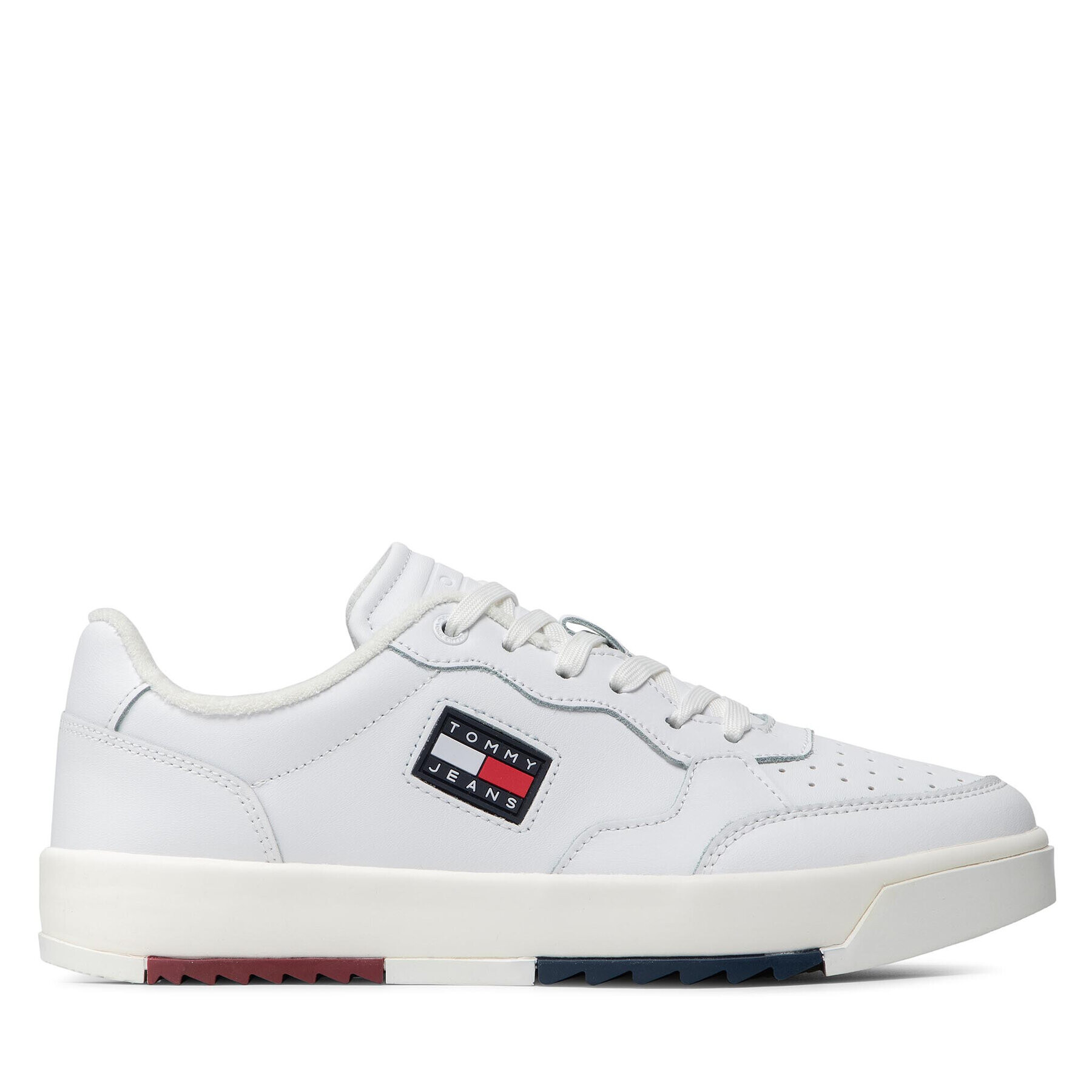 Tommy Jeans Сникърси Basket Leather EM0EM00899 Бял - Pepit.bg