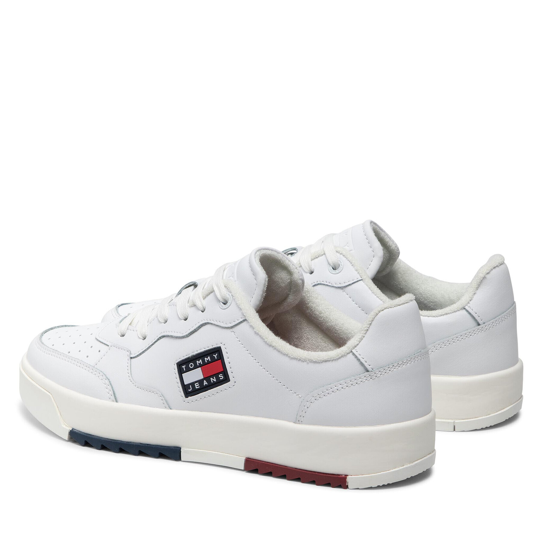 Tommy Jeans Сникърси Basket Leather EM0EM00899 Бял - Pepit.bg