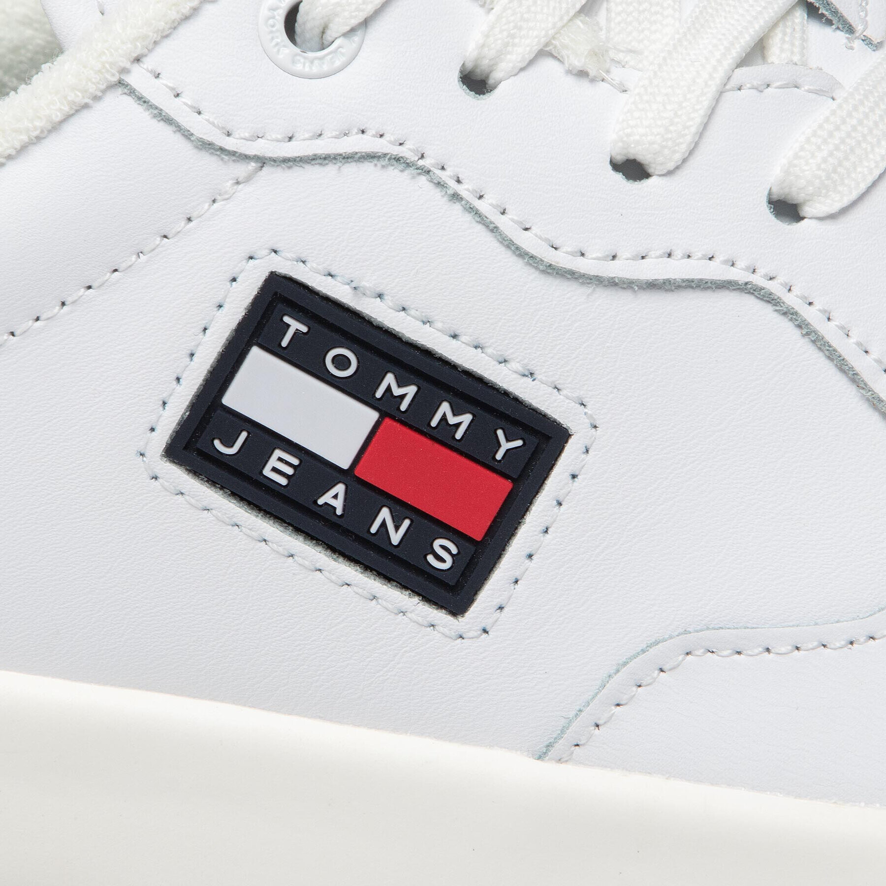Tommy Jeans Сникърси Basket Leather EM0EM00899 Бял - Pepit.bg