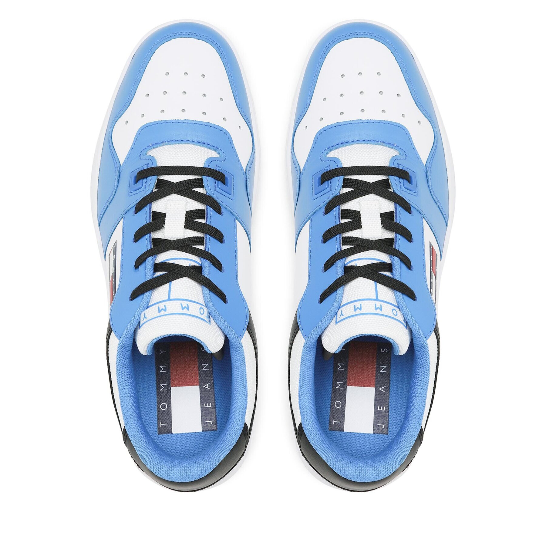 Tommy Jeans Сникърси Basket Leather EM0EM01162 Син - Pepit.bg