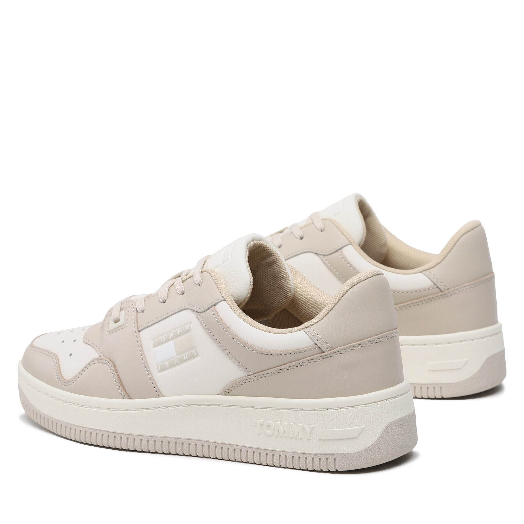 Tommy Jeans Сникърси Basket Leather EM0EM01165 Бежов - Pepit.bg
