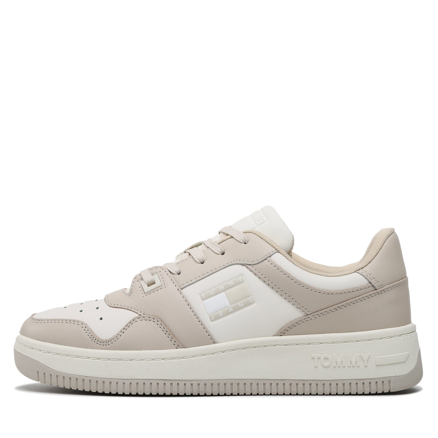 Tommy Jeans Сникърси Basket Leather EM0EM01165 Бежов - Pepit.bg
