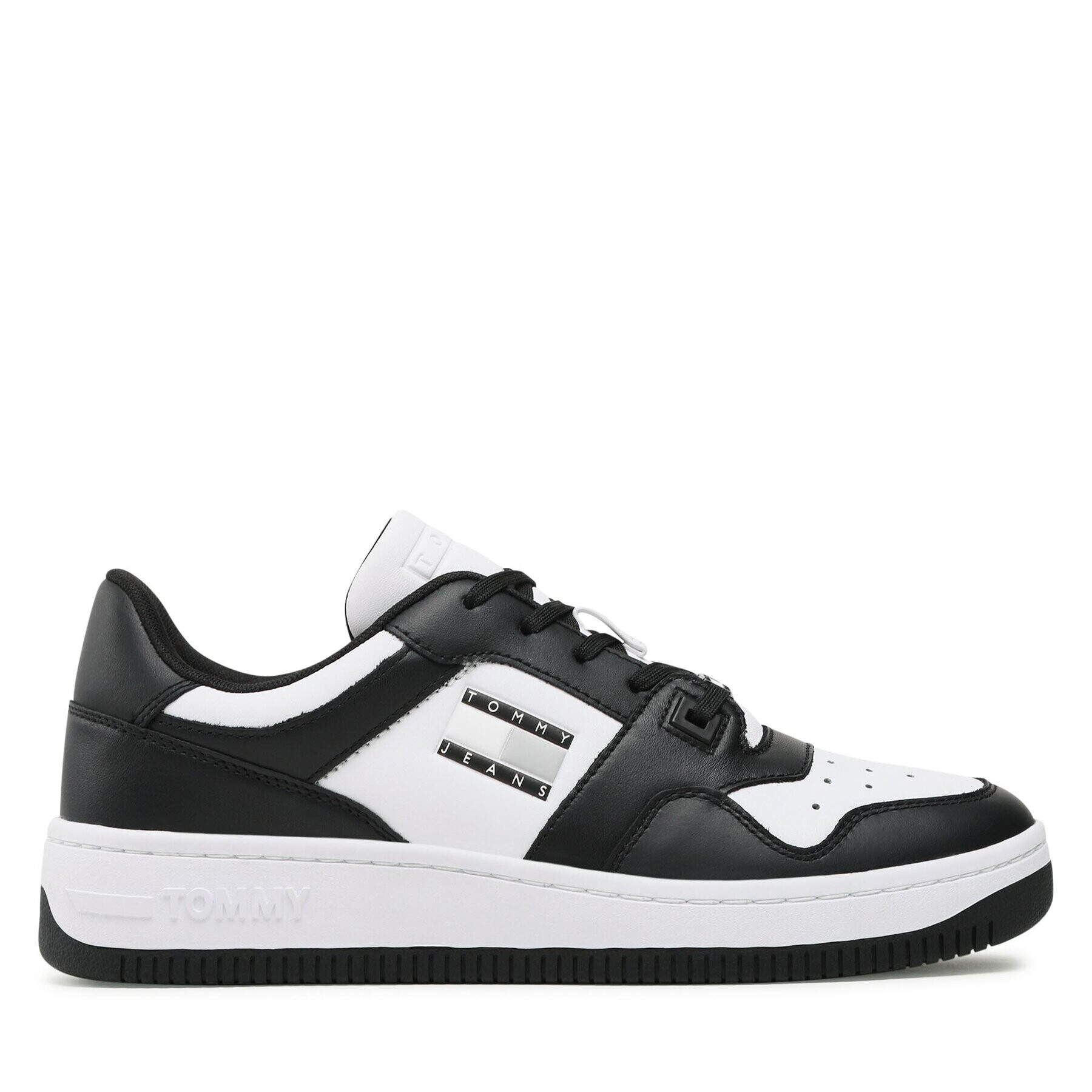Tommy Jeans Сникърси Basket Leather EM0EM01165 Черен - Pepit.bg