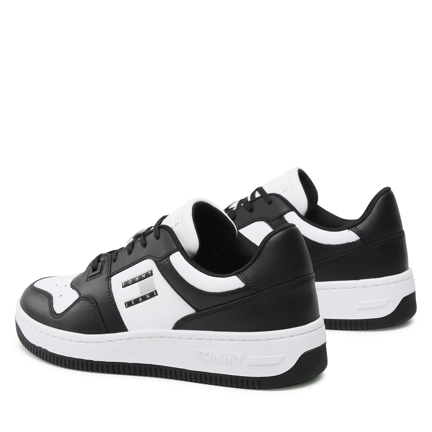 Tommy Jeans Сникърси Basket Leather EM0EM01165 Черен - Pepit.bg