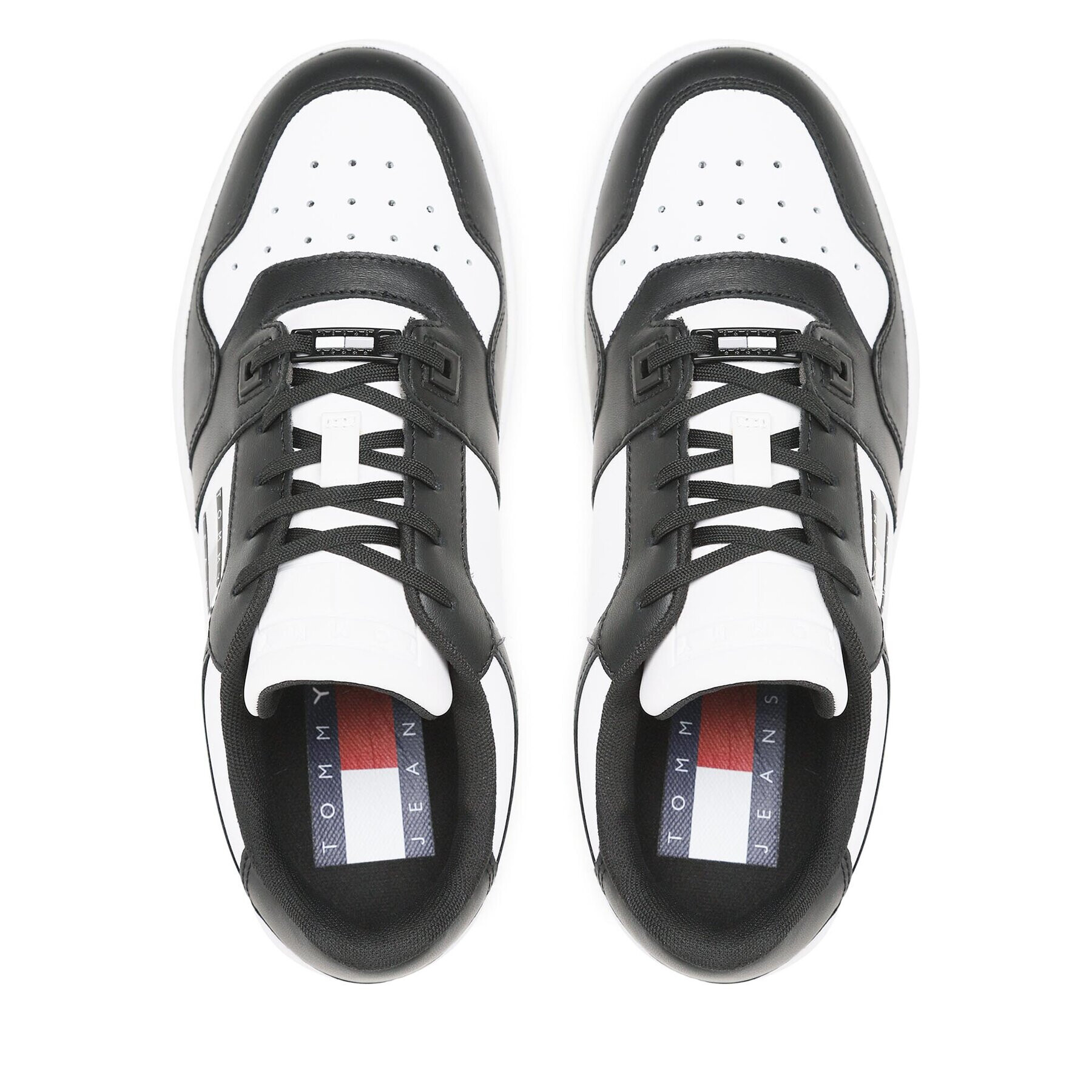 Tommy Jeans Сникърси Basket Leather EM0EM01165 Черен - Pepit.bg