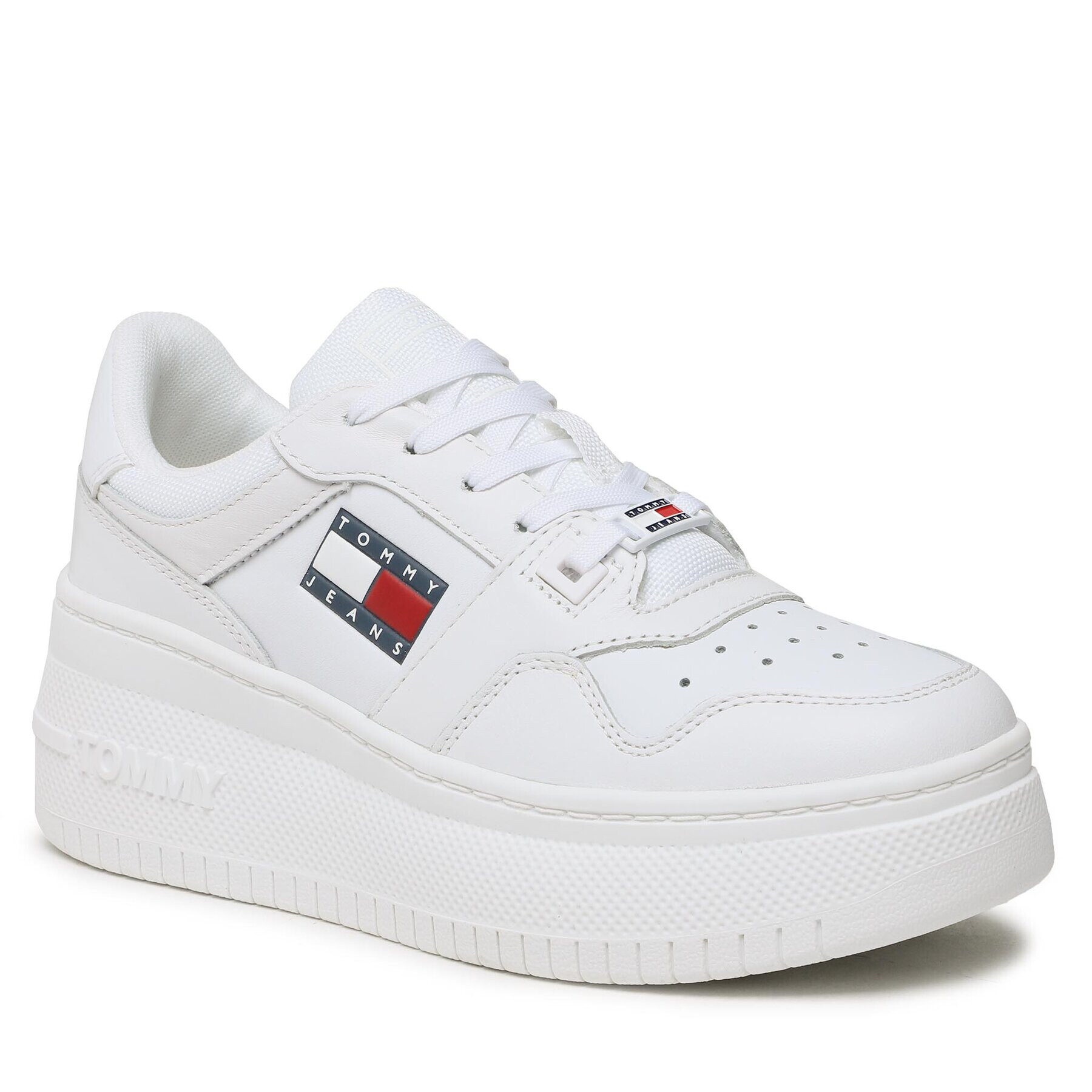 Tommy Jeans Сникърси Basket Vmn Plat EN0EN02025 Бял - Pepit.bg