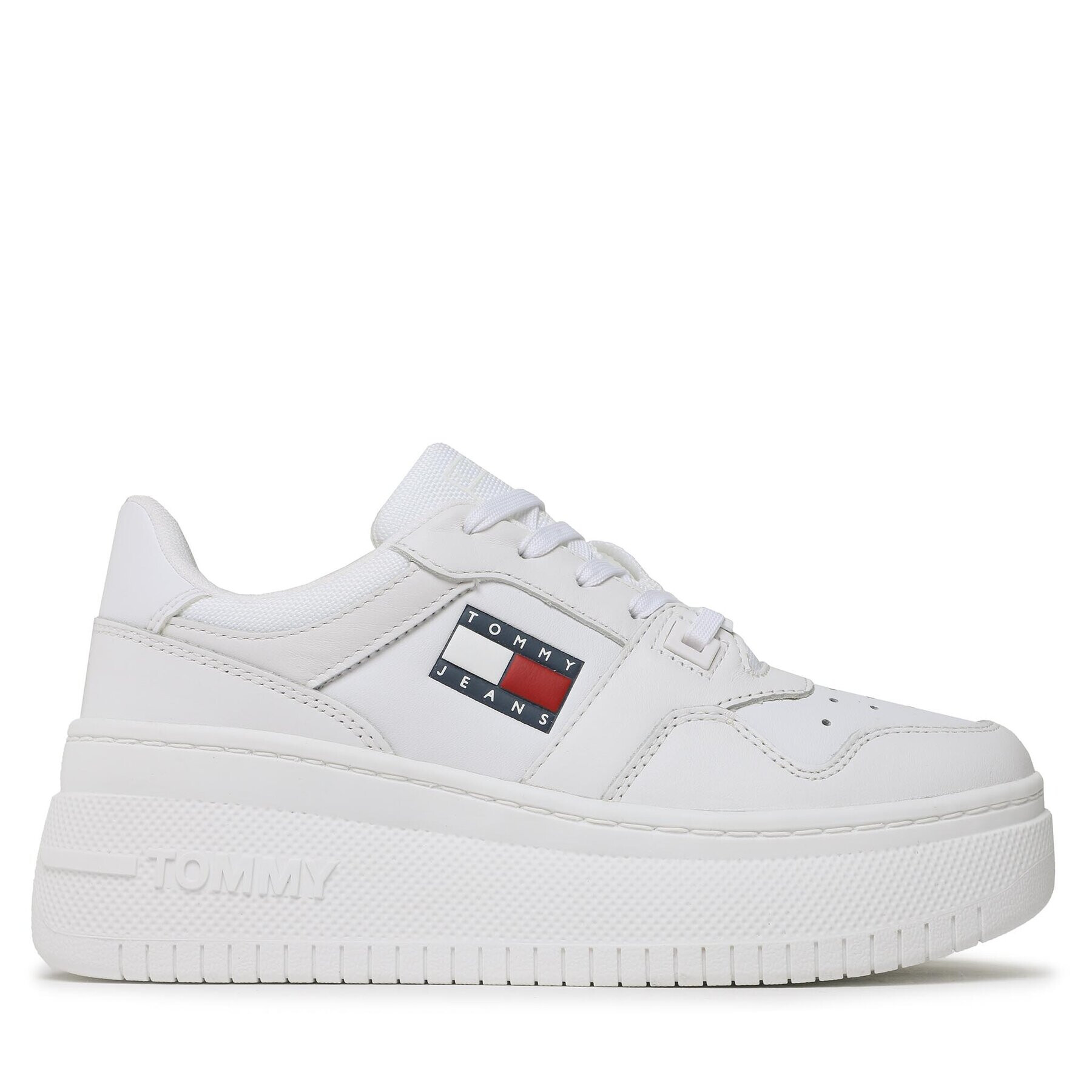 Tommy Jeans Сникърси Basket Vmn Plat EN0EN02025 Бял - Pepit.bg