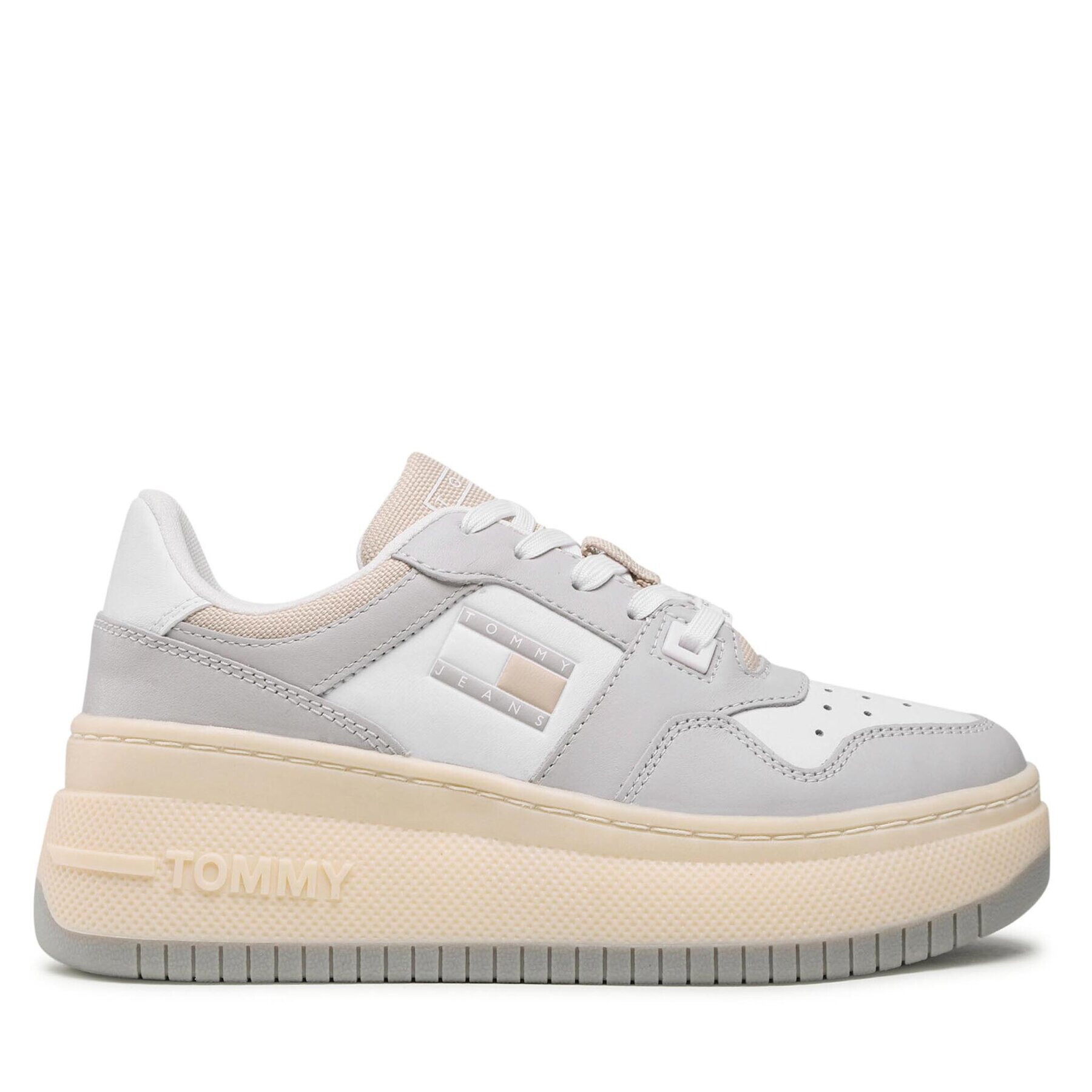 Tommy Jeans Сникърси Basket Wmn Plat. EN0EN02025 Сив - Pepit.bg