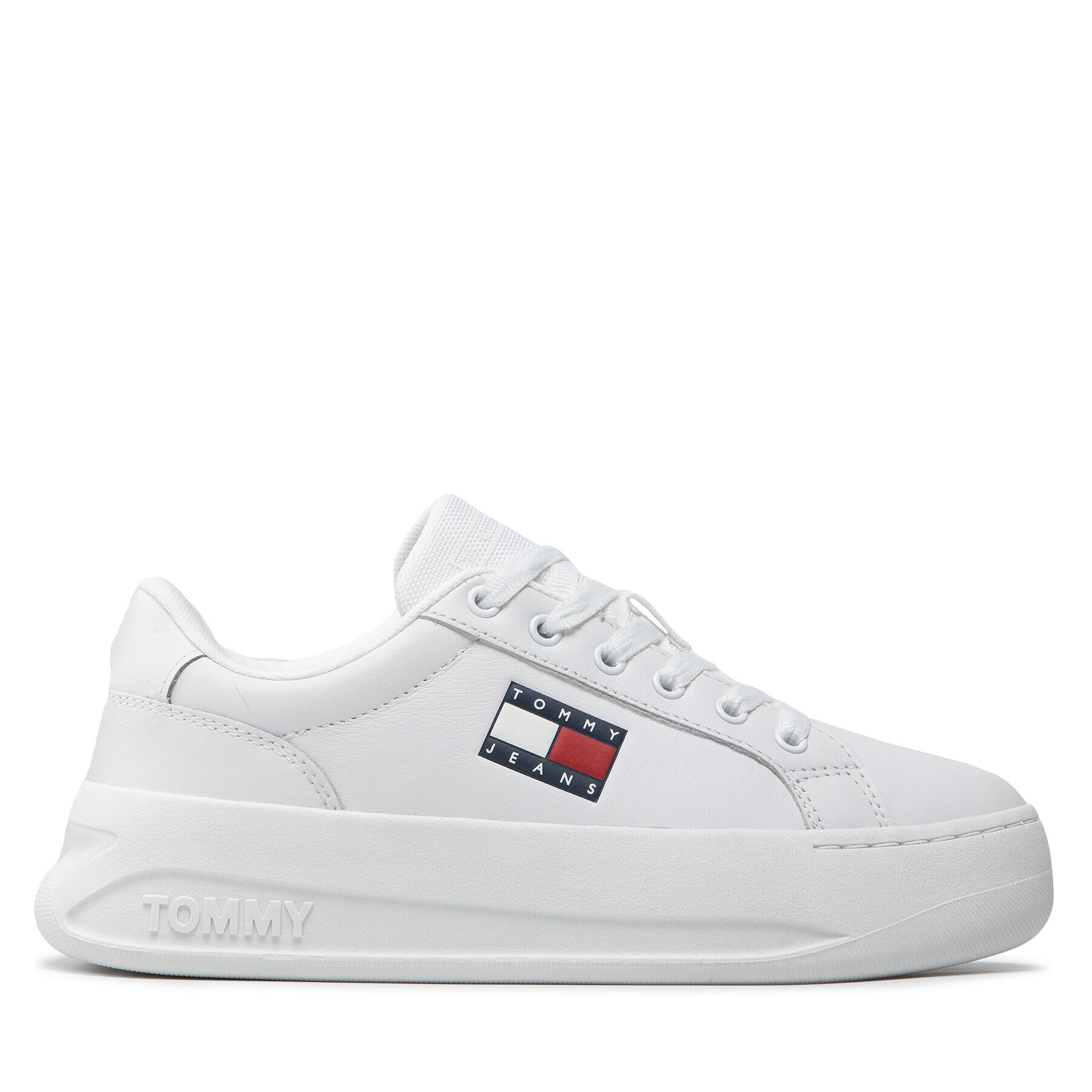 Tommy Jeans Сникърси City Flatform EN0EN01786 Бял - Pepit.bg