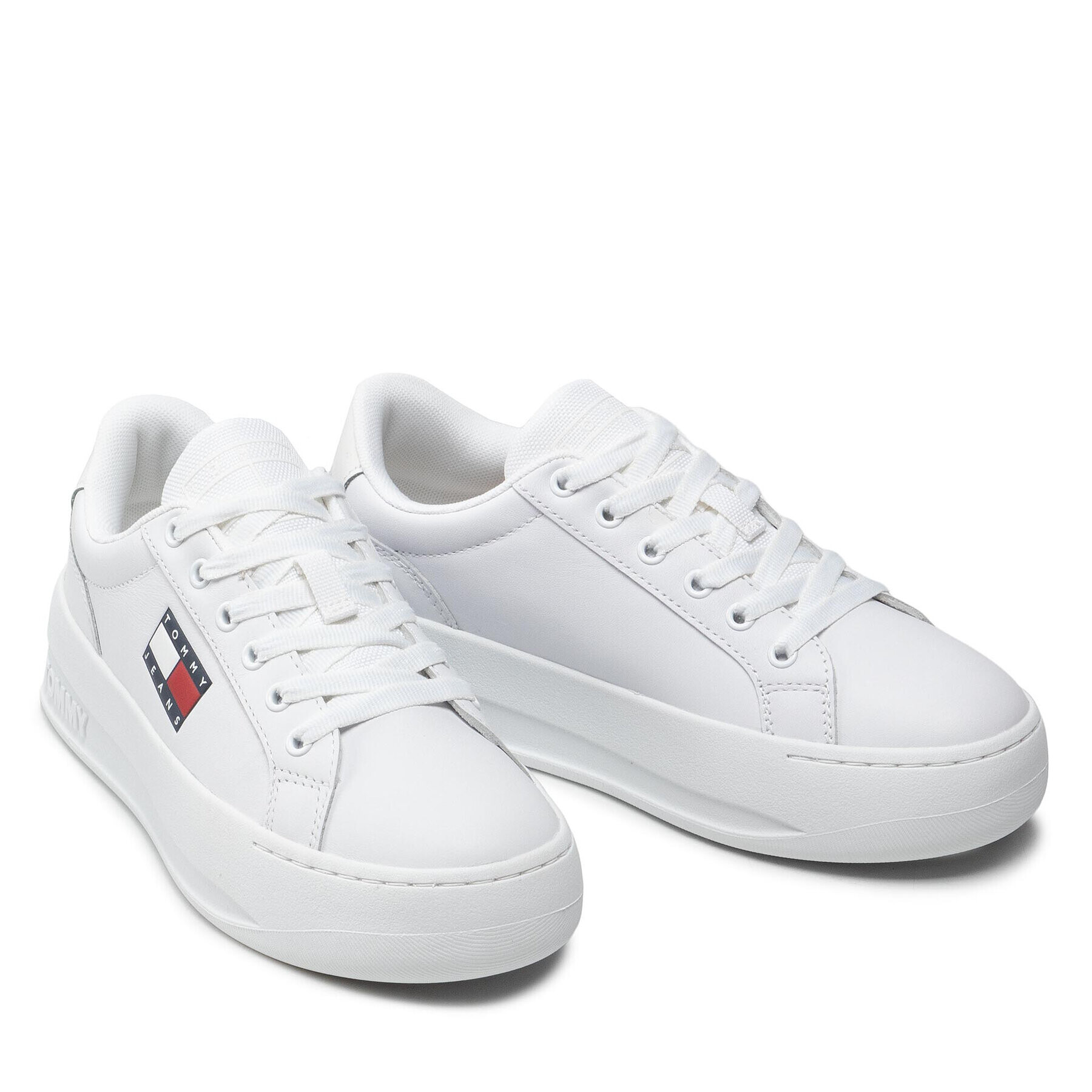 Tommy Jeans Сникърси City Flatform EN0EN01786 Бял - Pepit.bg