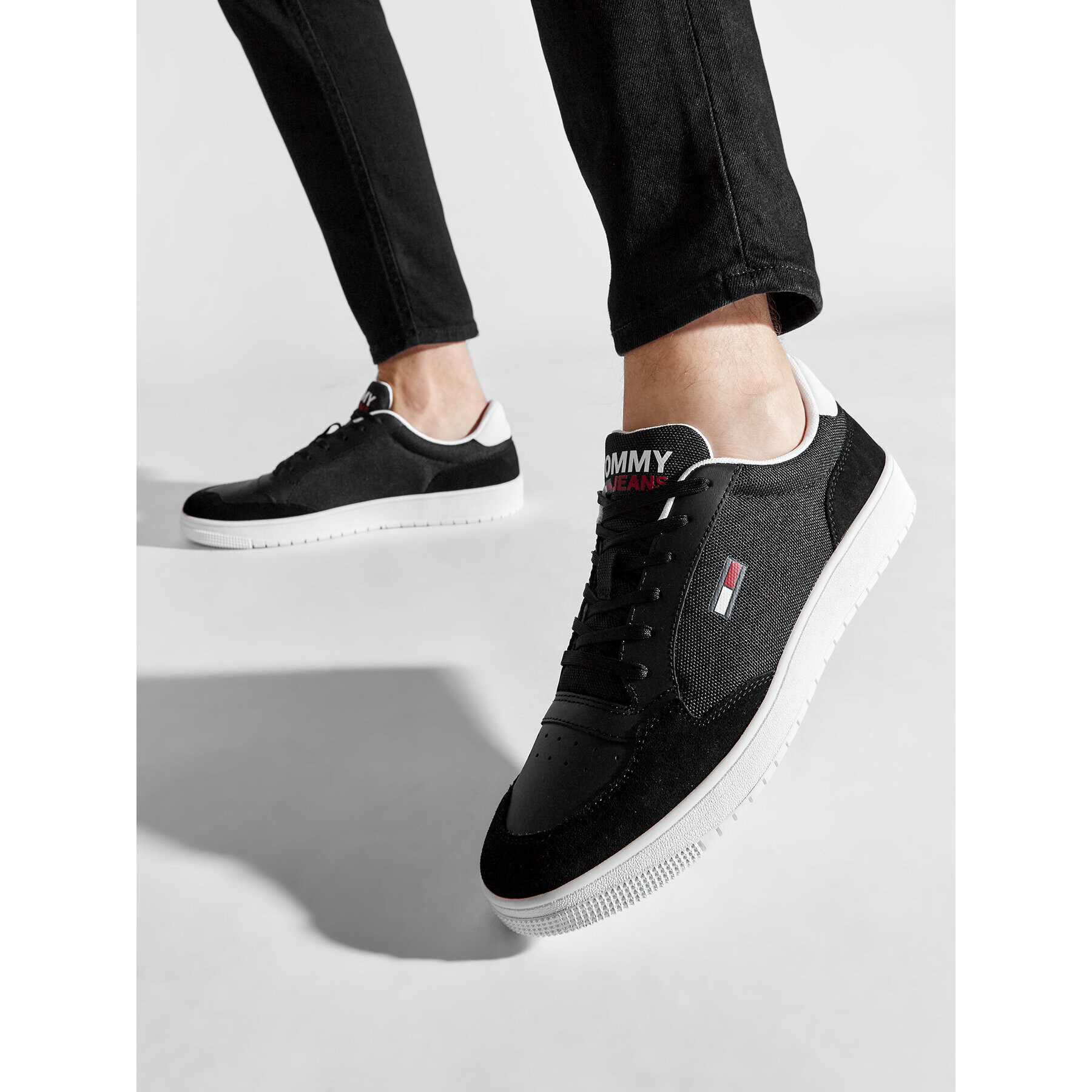 Tommy Jeans Сникърси City Textile Cupsole EM0EM00963 Черен - Pepit.bg