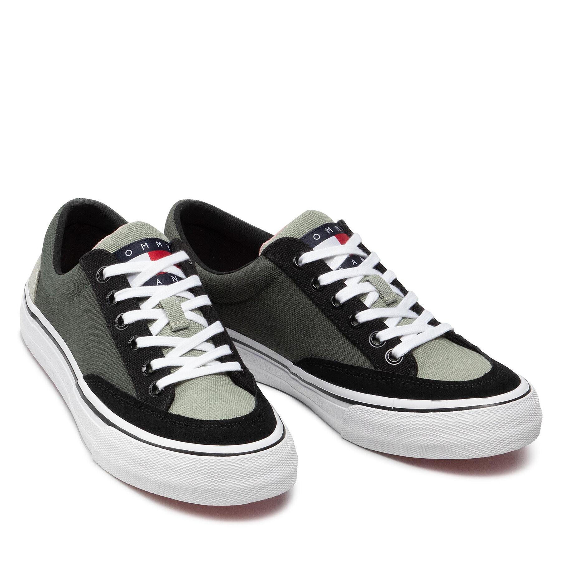 Tommy Jeans Сникърси Color Block Low EM0EM00979 Зелен - Pepit.bg