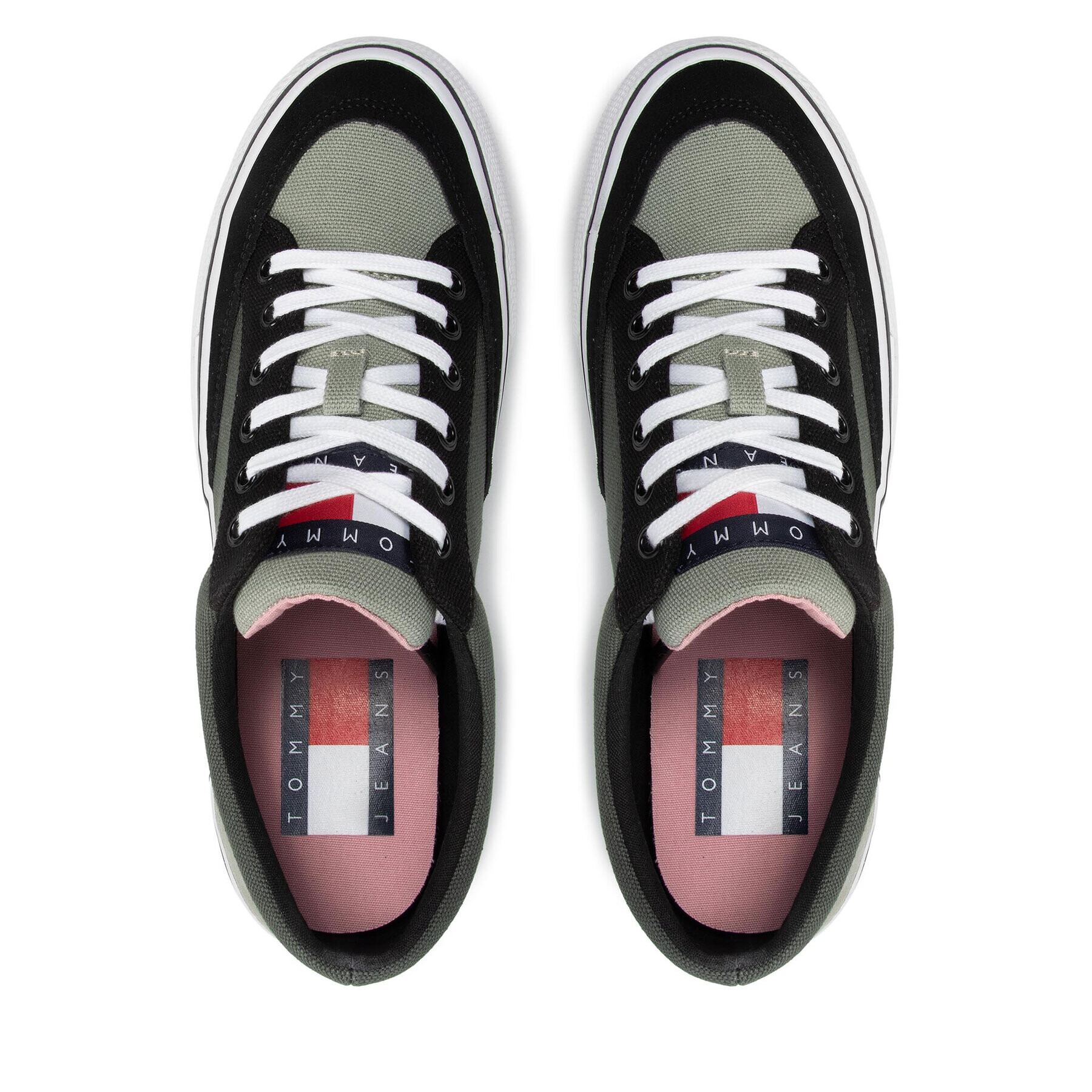 Tommy Jeans Сникърси Color Block Low EM0EM00979 Зелен - Pepit.bg