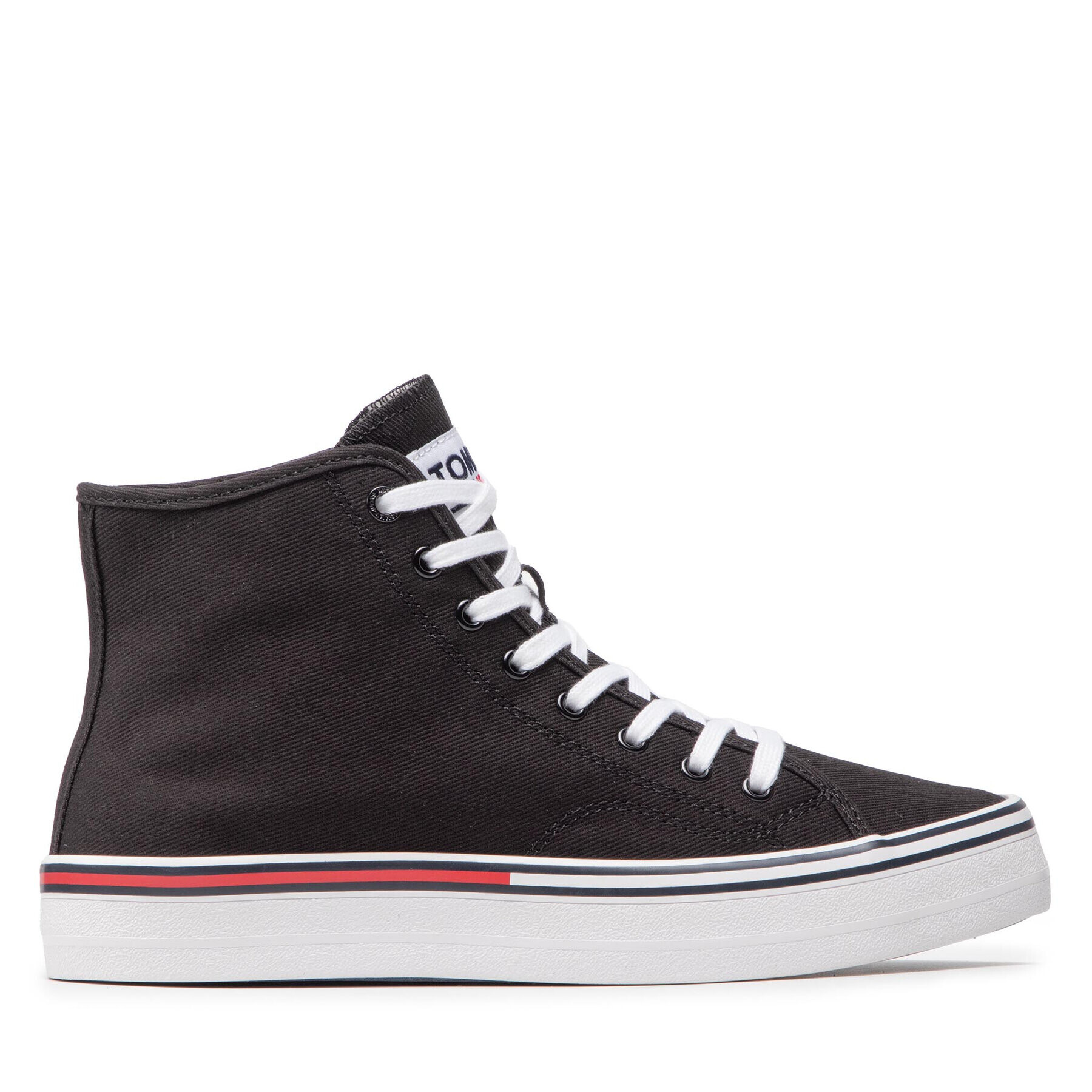 Tommy Jeans Сникърси Essential Mid Cut EM0EM00967 Черен - Pepit.bg