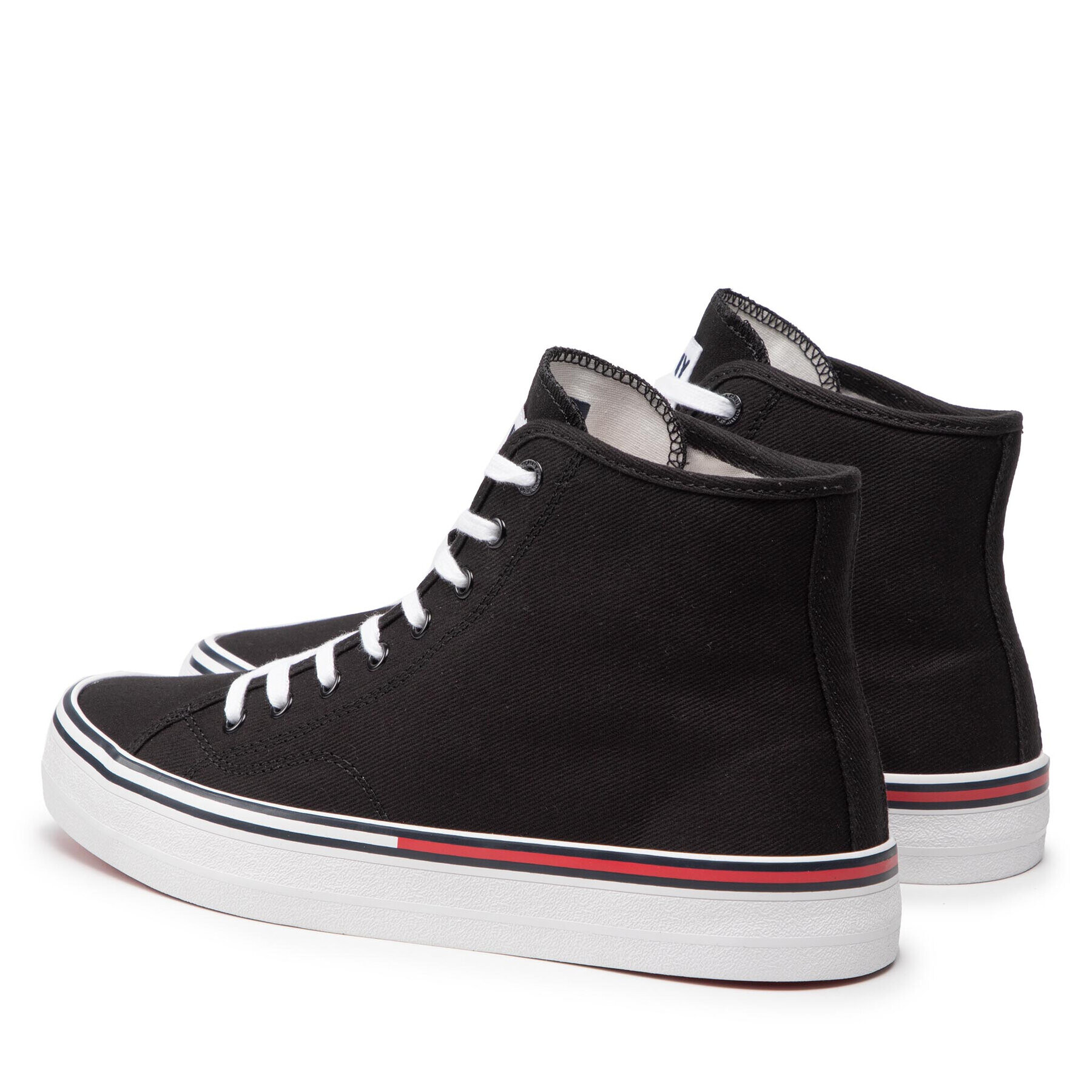 Tommy Jeans Сникърси Essential Mid Cut EM0EM00967 Черен - Pepit.bg